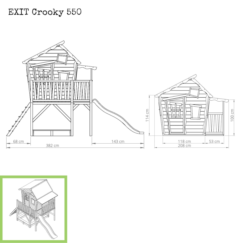 EXIT Spielturm »Crooky 550«