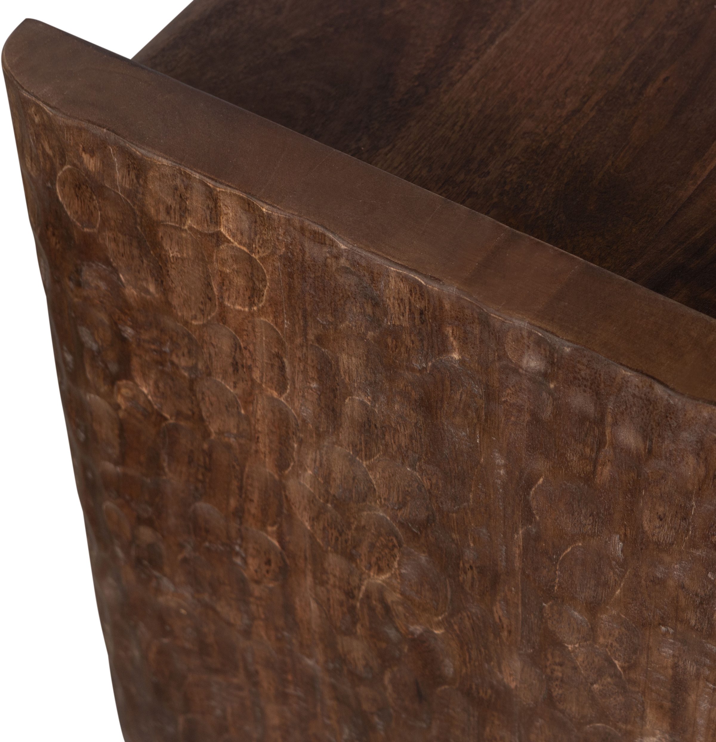 WOOOD Bank »Prop mit Massivmangoholz und gefrästen Beinen B 120 x T 45 x H 40 cm« Tragkraft 100 kg, sichtbare Maserung, einfach zu montieren