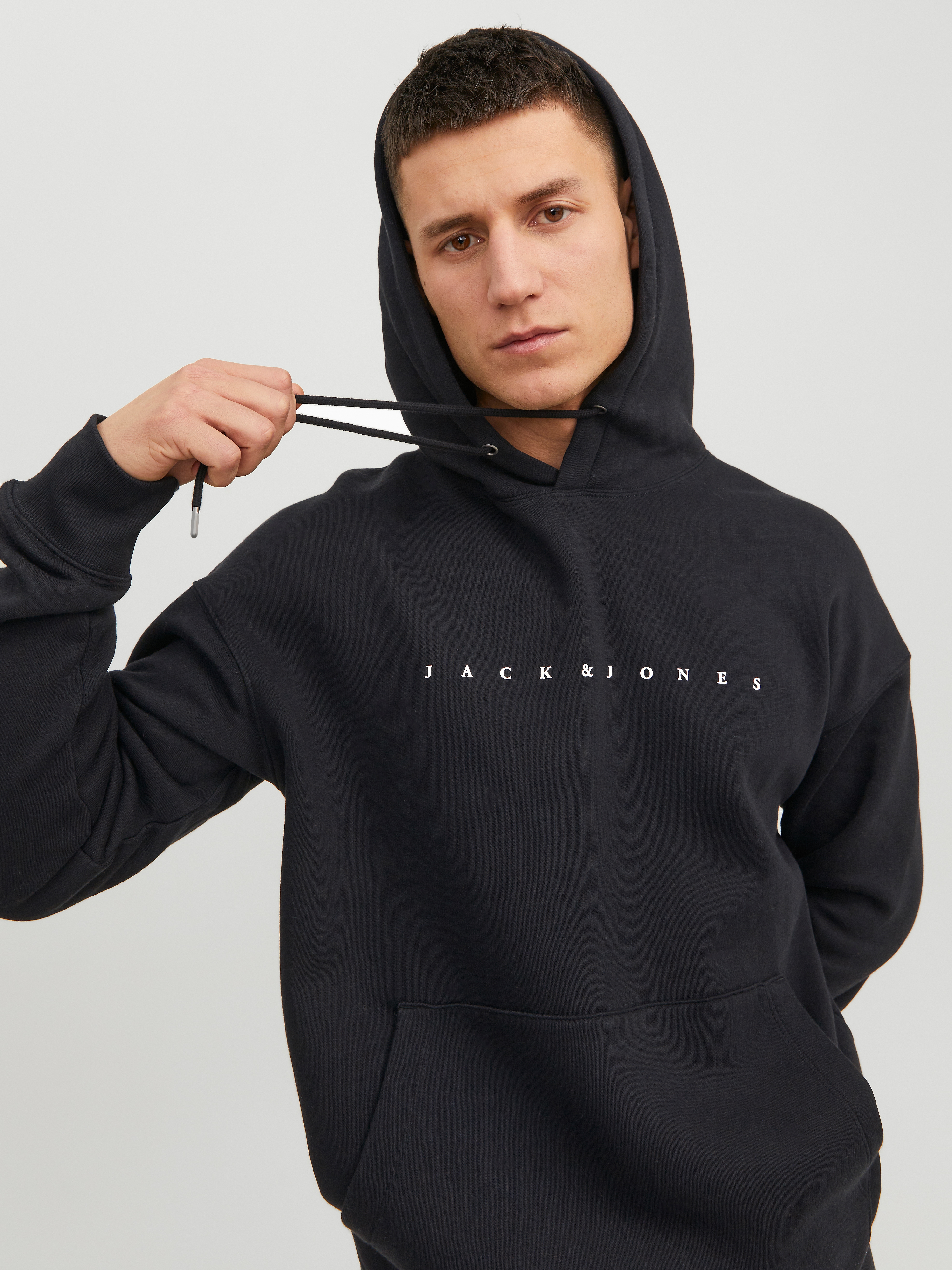 Jack & Jones "JJESTAR mit 3D-Print und Kapuze für vielseitige Anlässe", Baumwollmischung, relaxed fit