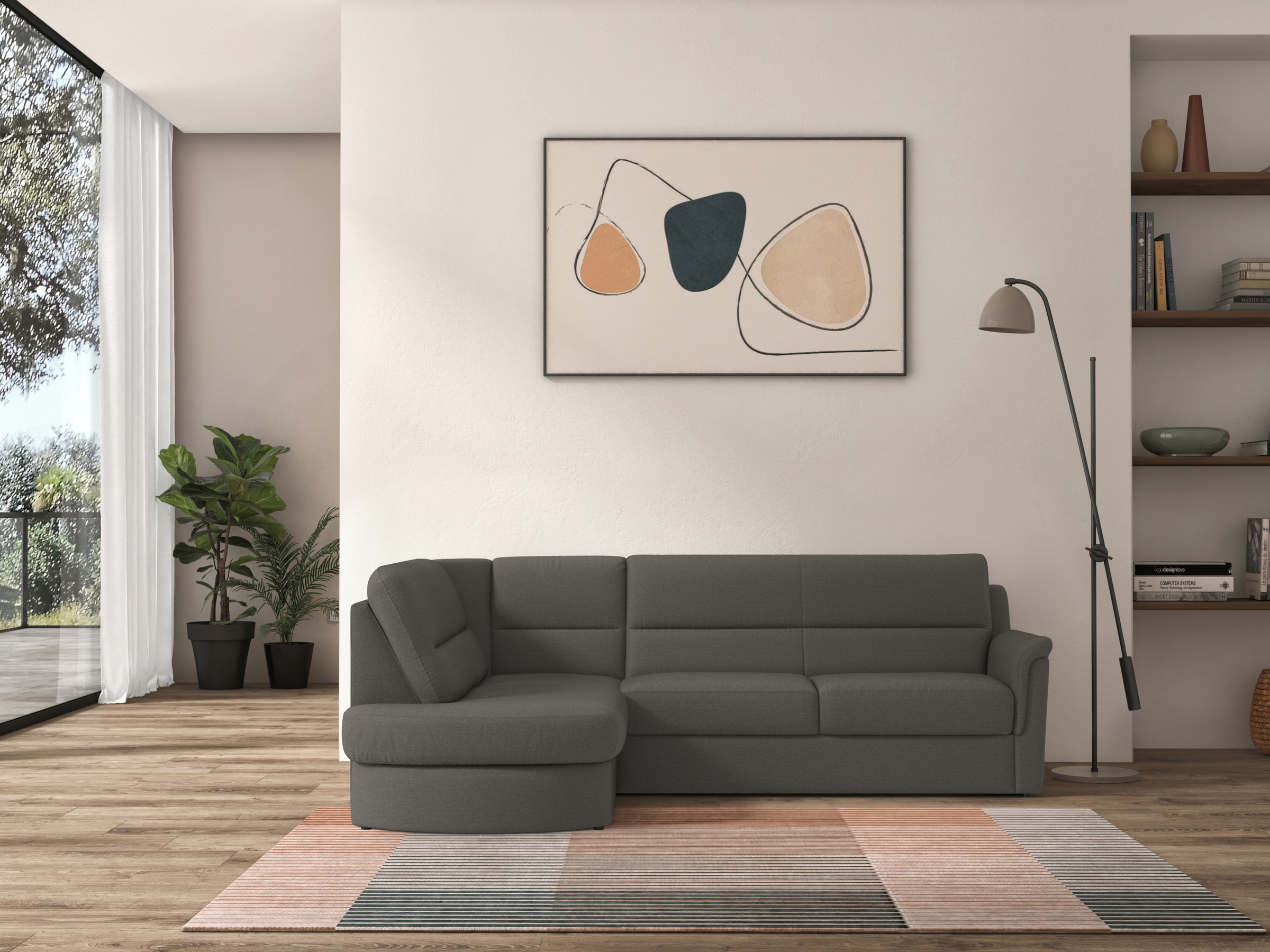 sit&more Ecksofa »Panini L-Form« wahlweise mit Bettfunktion und Bettkasten