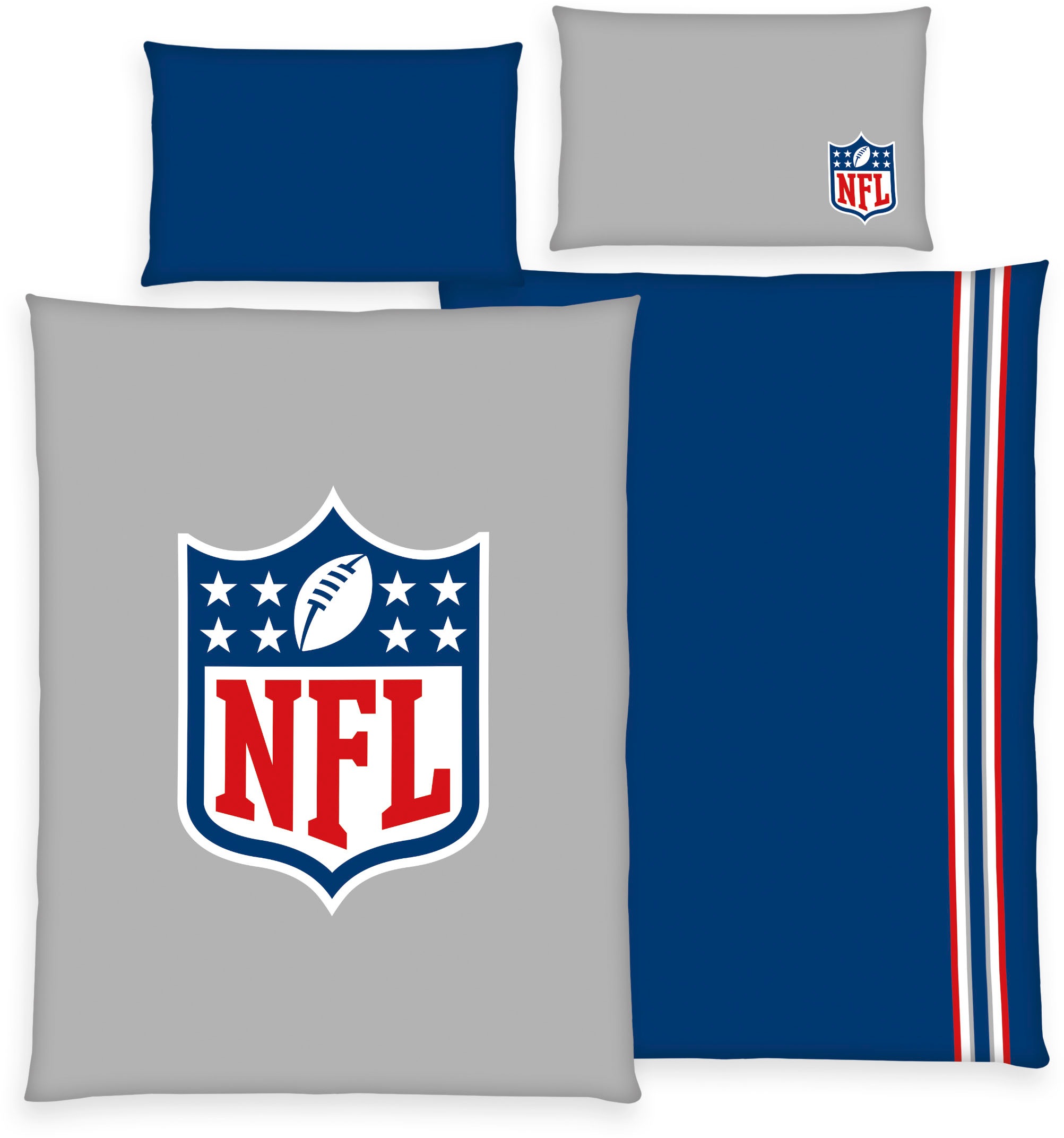 NFL Wendebettwäsche "NFL" 2 Stk. mit coolem Super Bowl Motiv, American Foot günstig online kaufen