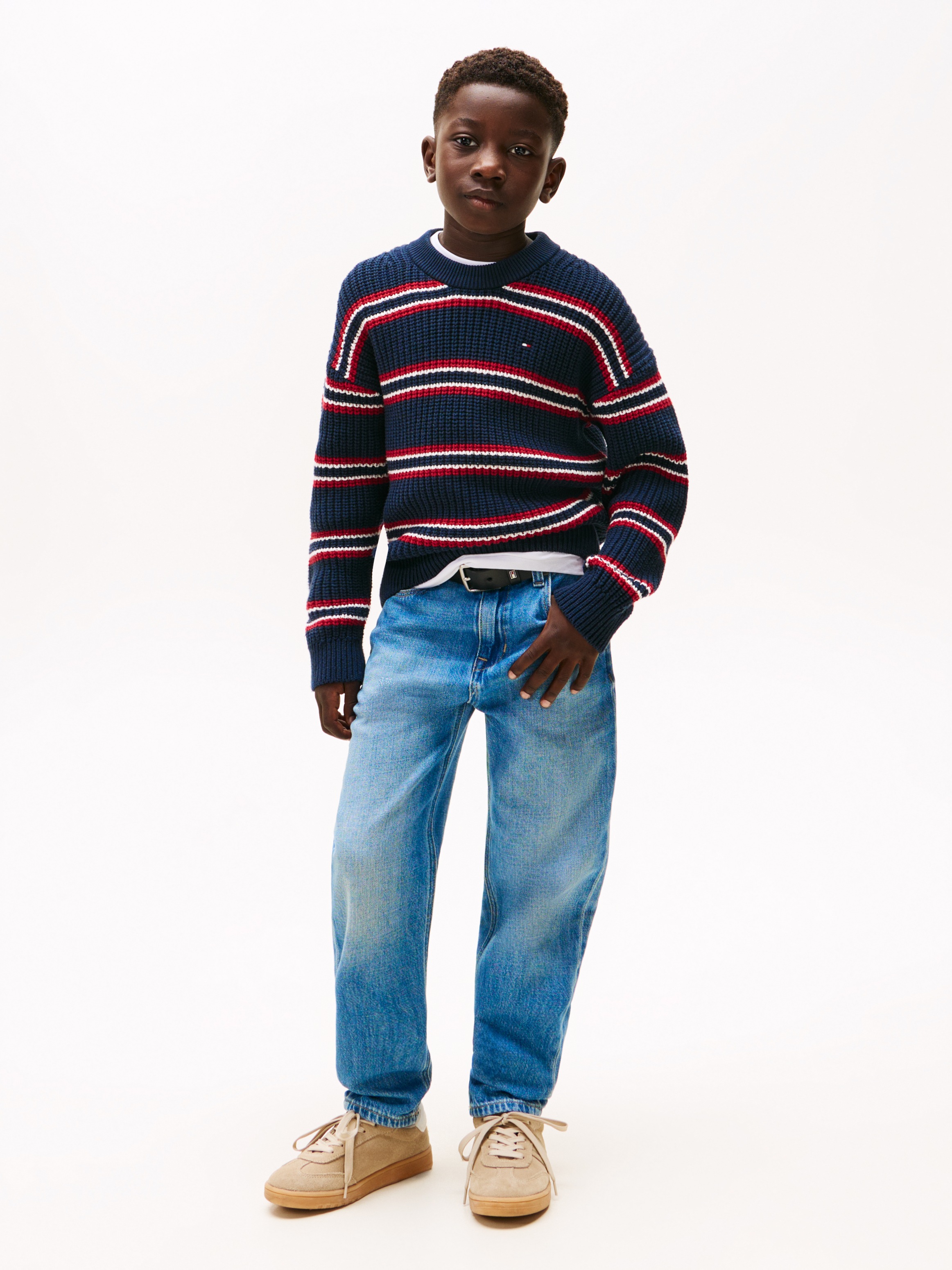 Thumbnail - Tommy Hilfiger Strickpullover "HALF CARDIGAN C-NECK SWEATER" Kinder bis 16 Jahre