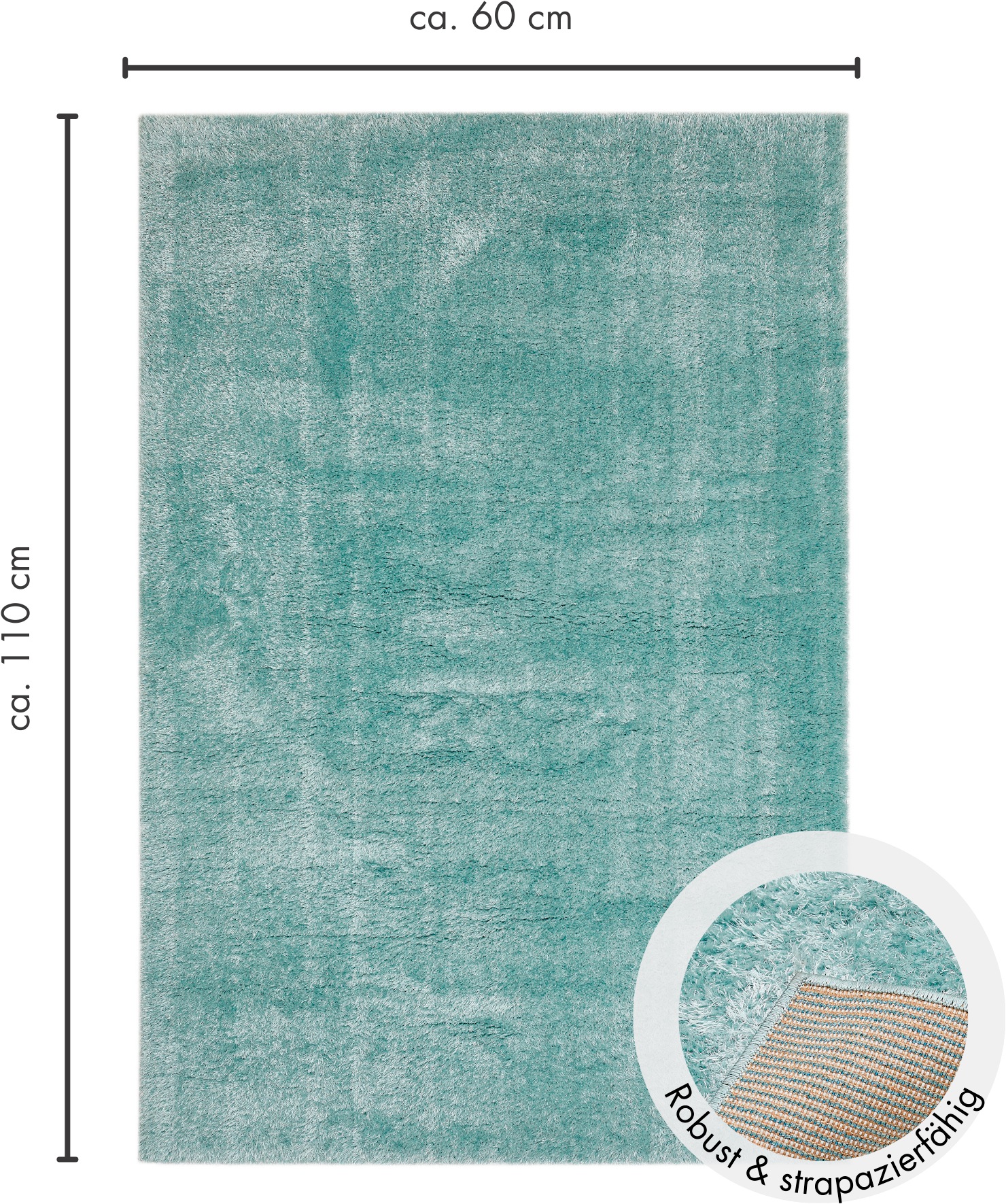 LUXOR living Hochflor-Teppich »Gela« rechteckig 45 mm Höhe Uni Farben, weich und flauschig, ideal im Wohnzimmer & Schlafzimmer