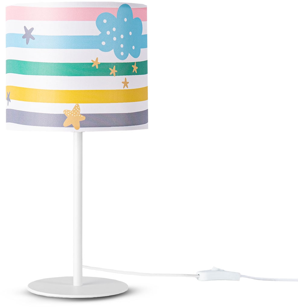 Paco Home Tischleuchte »Tweet 462«, Regenbogen âˆ…18cm Streifen 1 Nacht im Höhe | Lampe Sale Kinderzimmer 36,5cm BAUR flammig-flammig, E14