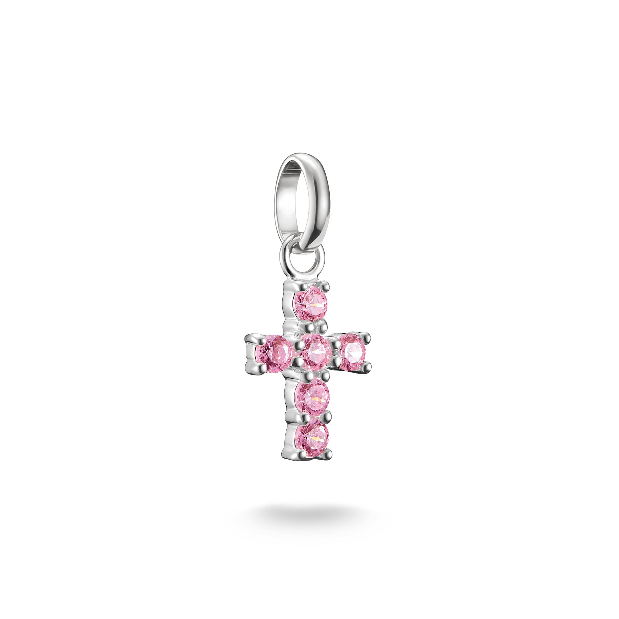 THOMAS SABO Damen Charm Kreuz "Charm Kreuz - Connect", bunt, Silber 925 (recycelt), Charms, mit Zirkonia (synth.)