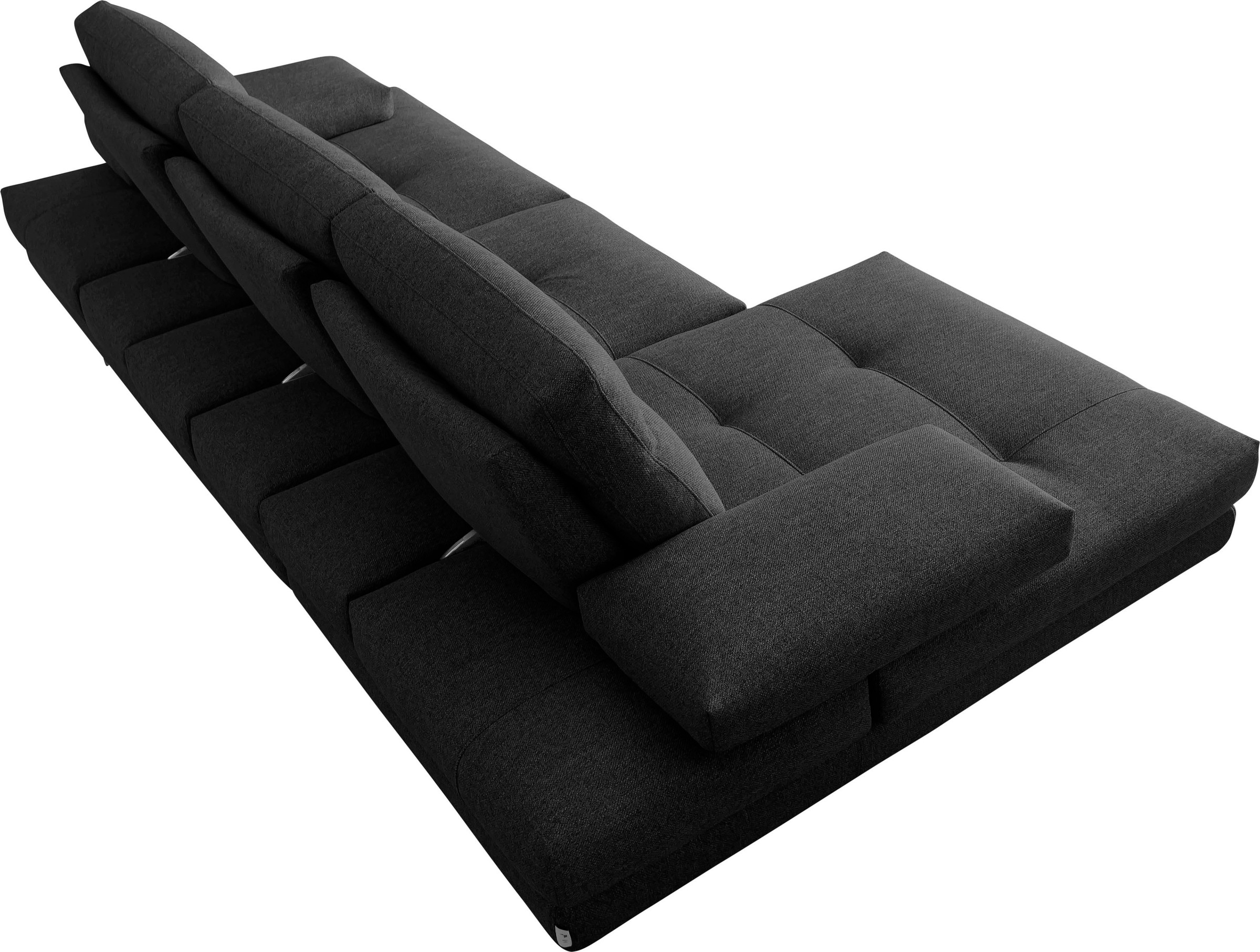 CALIA ITALIA Ecksofa »Toby Wing, L-Form«, inklusive Sitztiefenverstellung, Füße in schwarz matt