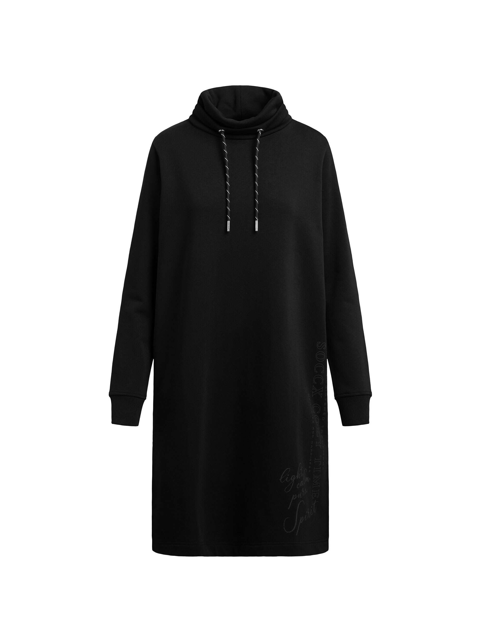 SOCCX Sweatkleid Ohne Taschen mit Seitenschlitze