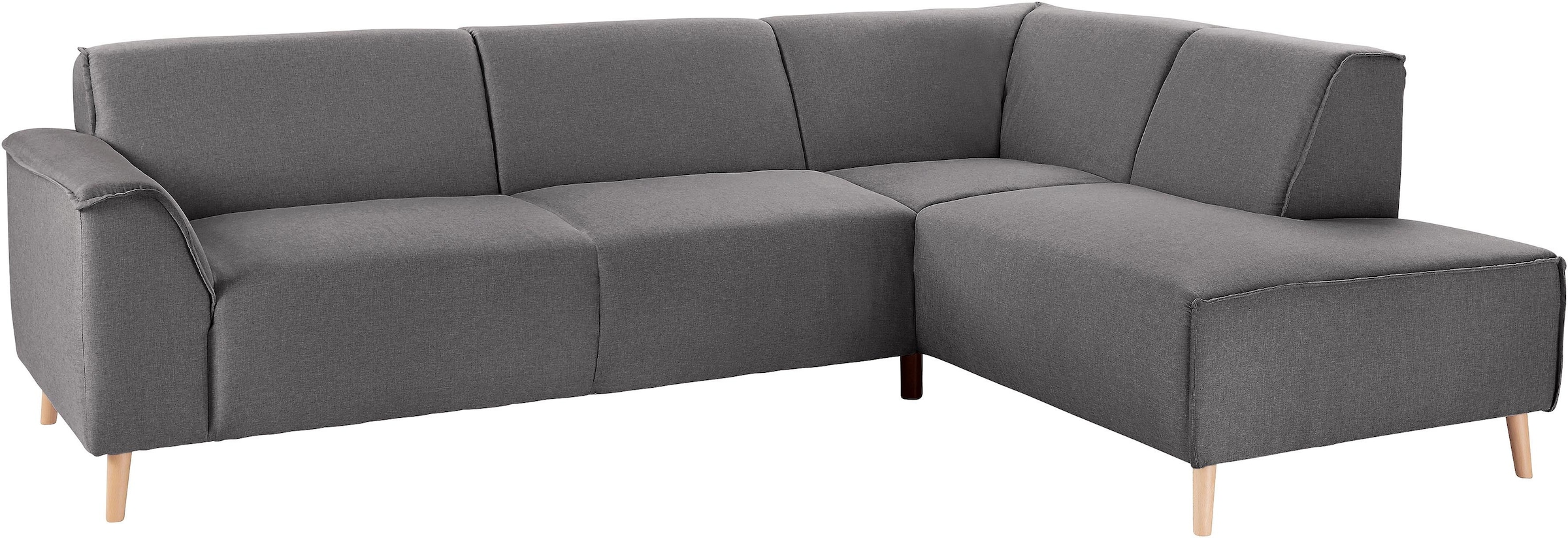 andas Ecksofa »Janek Scandic Design, elegant und zeitlos, L-Form«, mit Federkern und Keder in scandinavischem Design