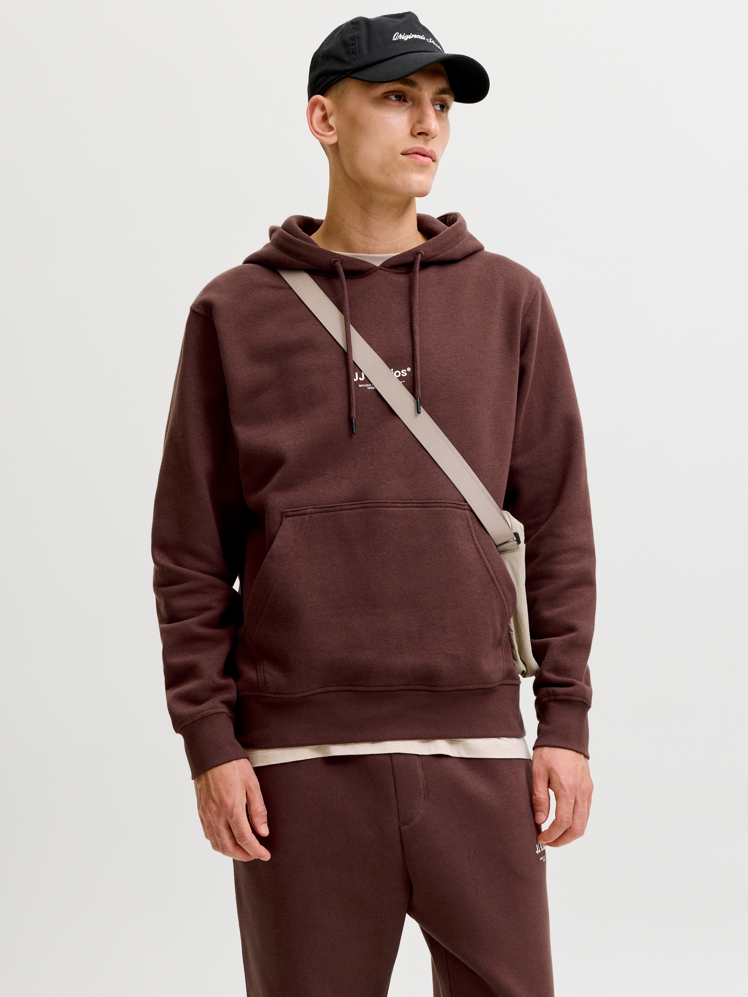 Jack & Jones "JJESOHO SWEAT HOOD NOOS", Baumwollmischung, relaxed fit
