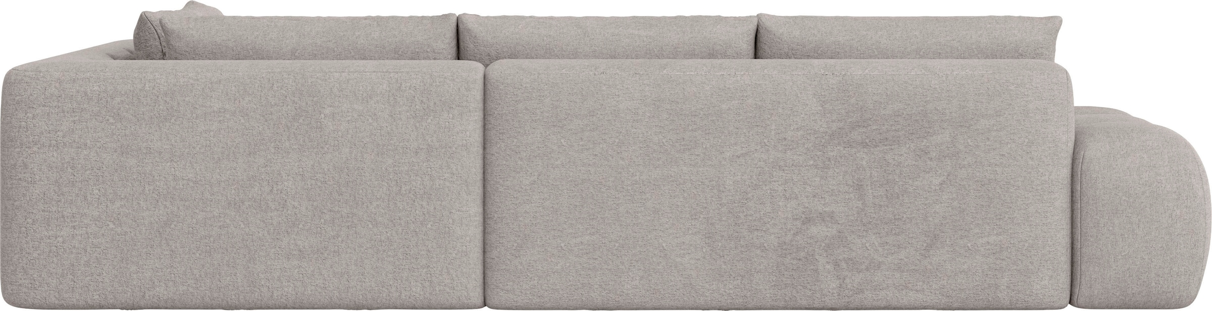 INOSIGN Ecksofa »AZITA Designsofa, elegant und bequem L-Form, Bubble-Optik«, lose Rückenkissen, traumhafte Steppung, Maße B/T/H: 352/210/72 cm