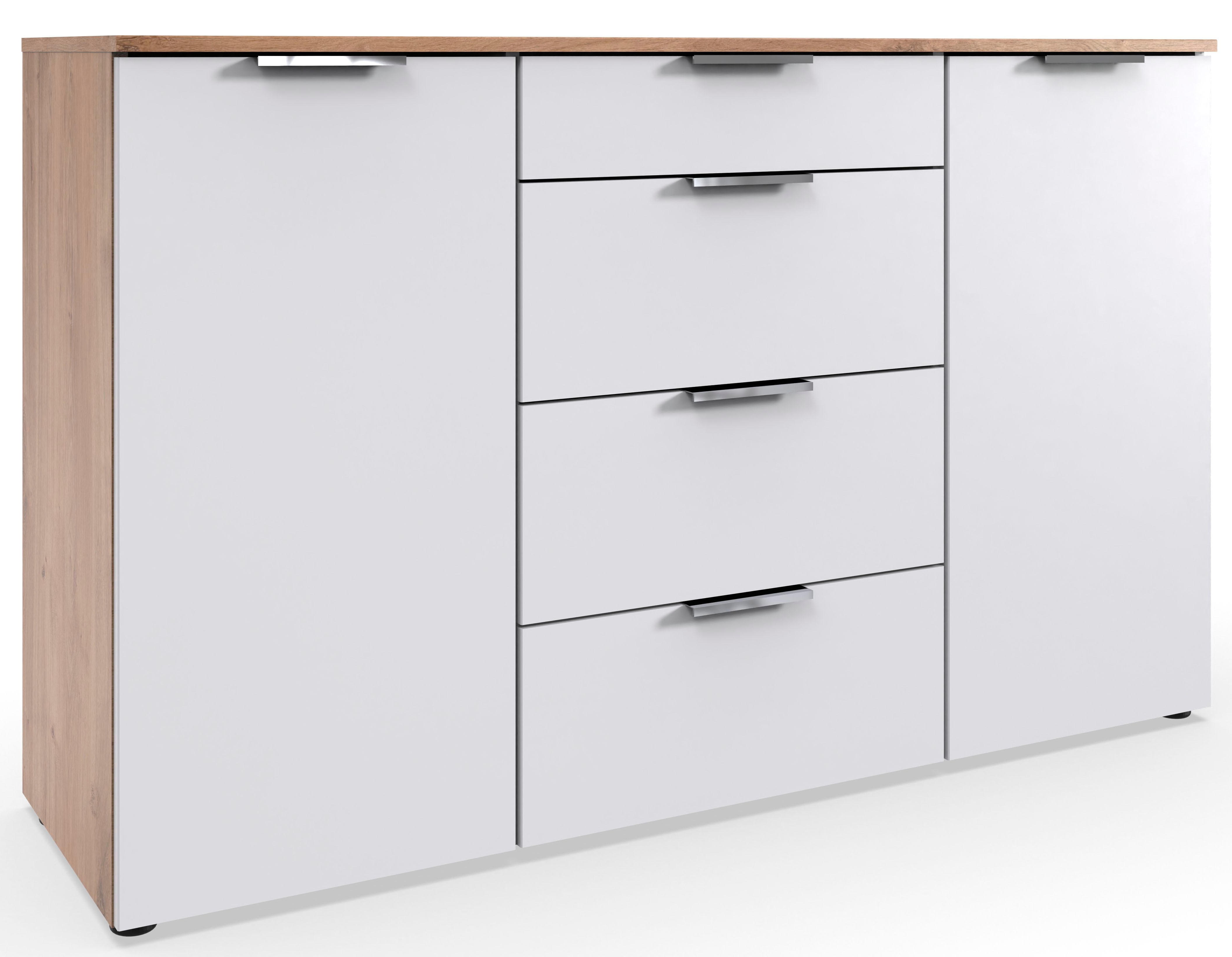 Wimex "Level by fresh to go" 2-türig, mit 4 Schubladen und soft-close Funktion, 135cm breit