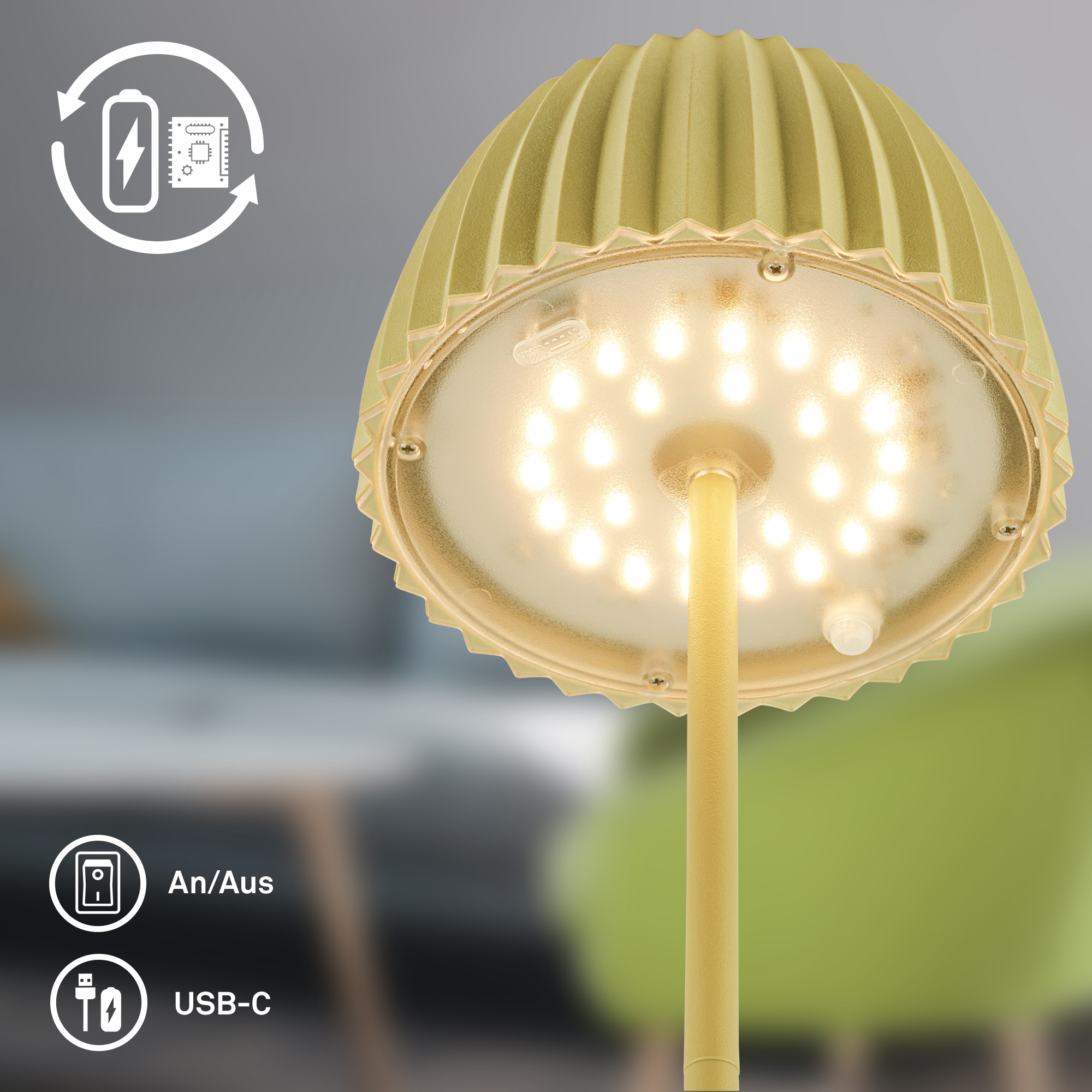 Briloner Leuchten LED Tischleuchte »Akku LED Tischleuchte«, Leuchtmittel LED-Modul | LED fest integriert