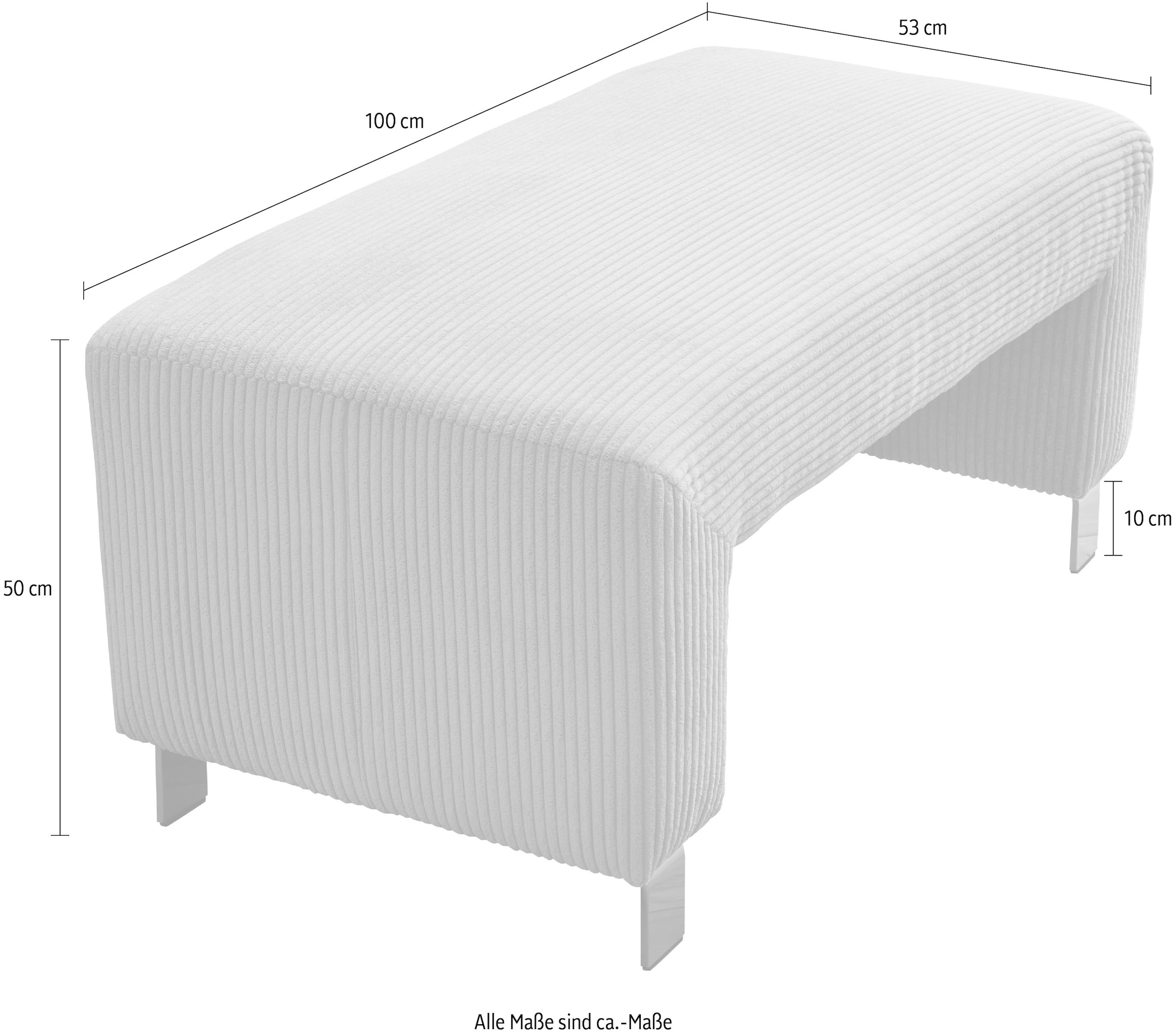 exxpo - sofa fashion Polsterhocker »Intenso, Hocker, modern, wahlweise in Leder oder Textil«, hohe Bodenfreiheit, frei im Raum stellbar, hoher Sitzkomfort