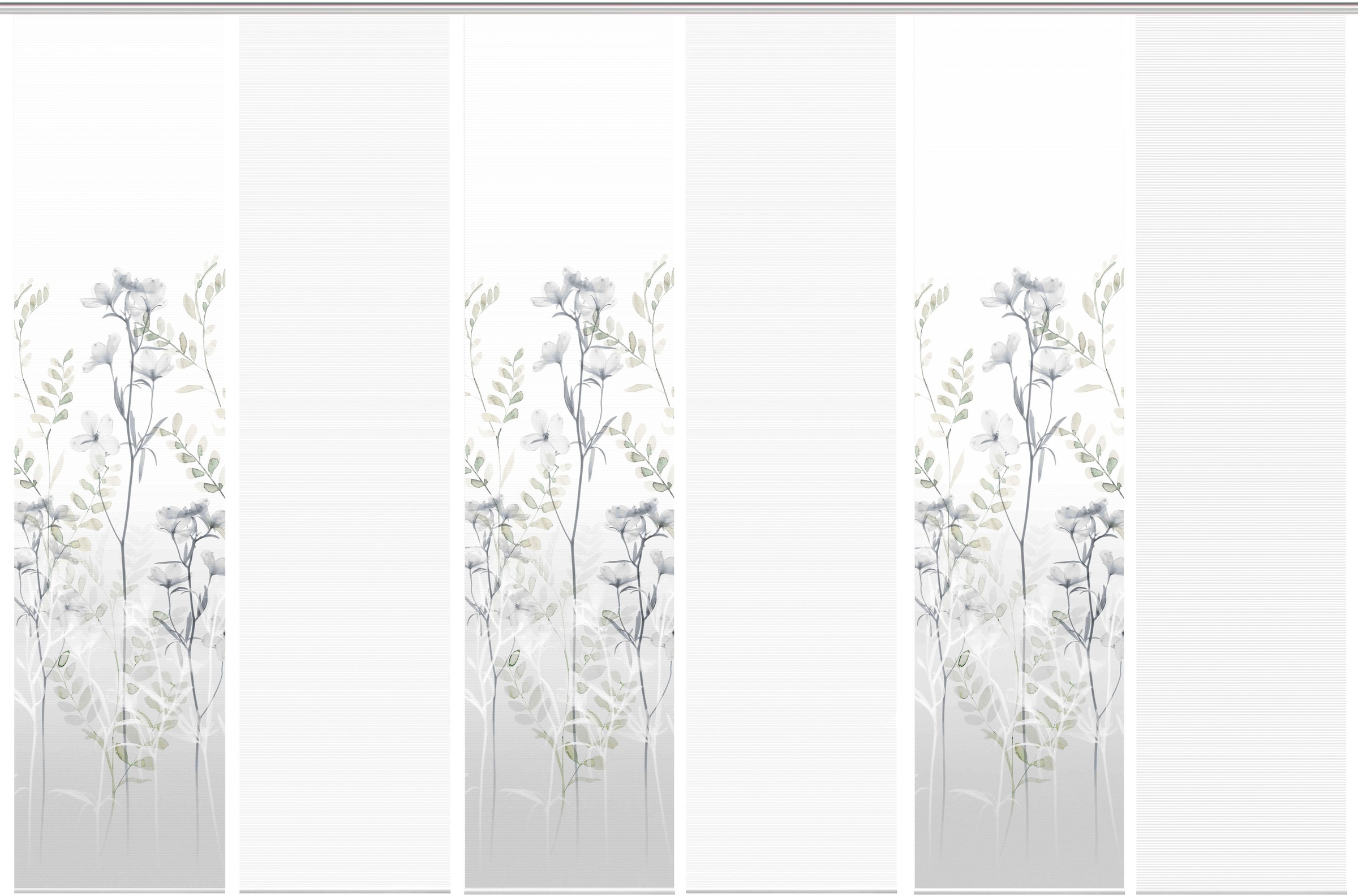 Thumbnail - Vision S Schiebegardine "HELVIN 6er SET" Paneelwagen 6 Stk. tlg. Schiebevorhang Digidruck 6er Set HELVIN