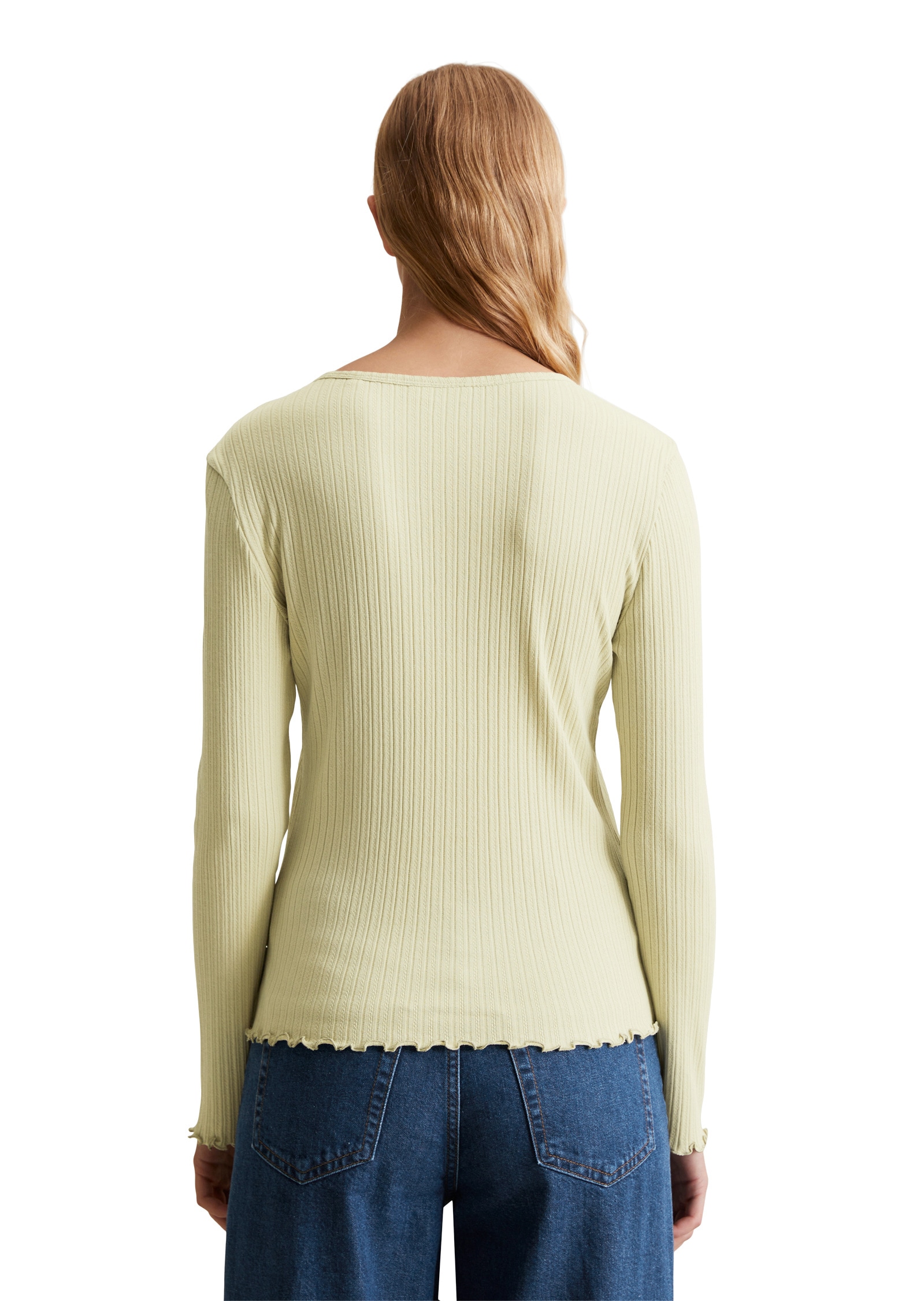 Marc O'Polo DENIM Langarmshirt »aus modernem Ribbjersey«