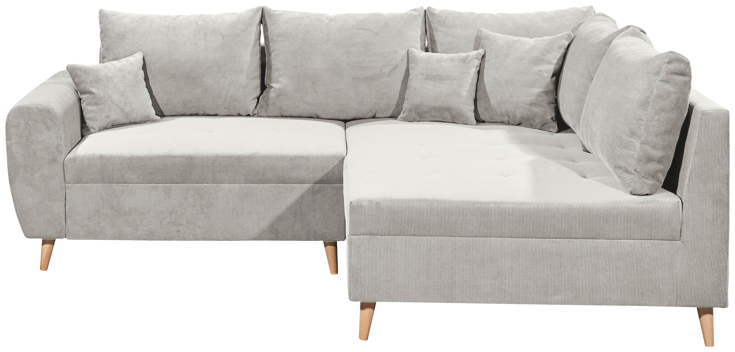 ED EXCITING DESIGN Ecksofa »Calanda L-Form«, mit Hocker, frei im Raum stellbar, Rücken- und Zierkissen