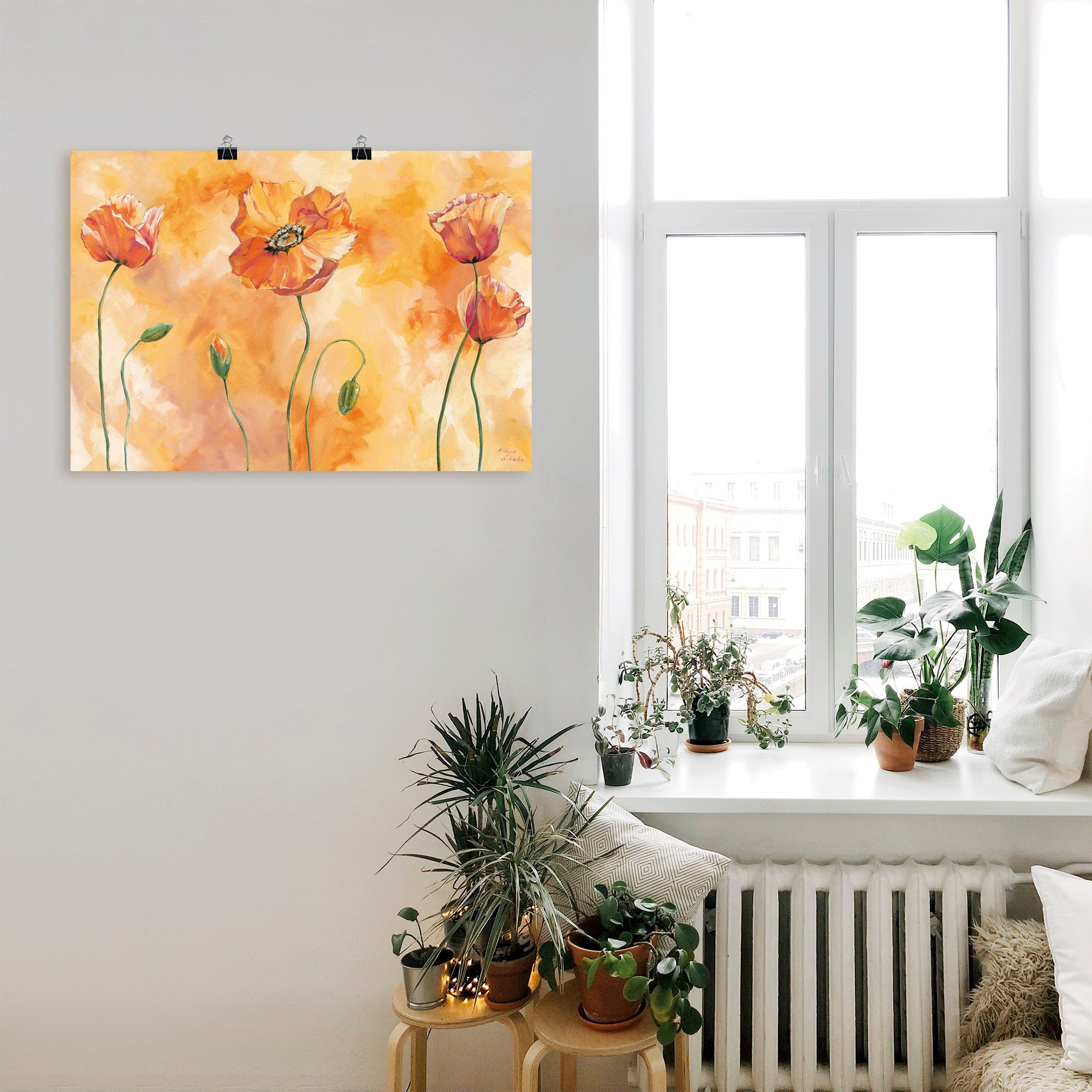 Artland Wandbild "Mohnkomposition", Blumen, (1 St.), als Alubild, Outdoorbi günstig online kaufen