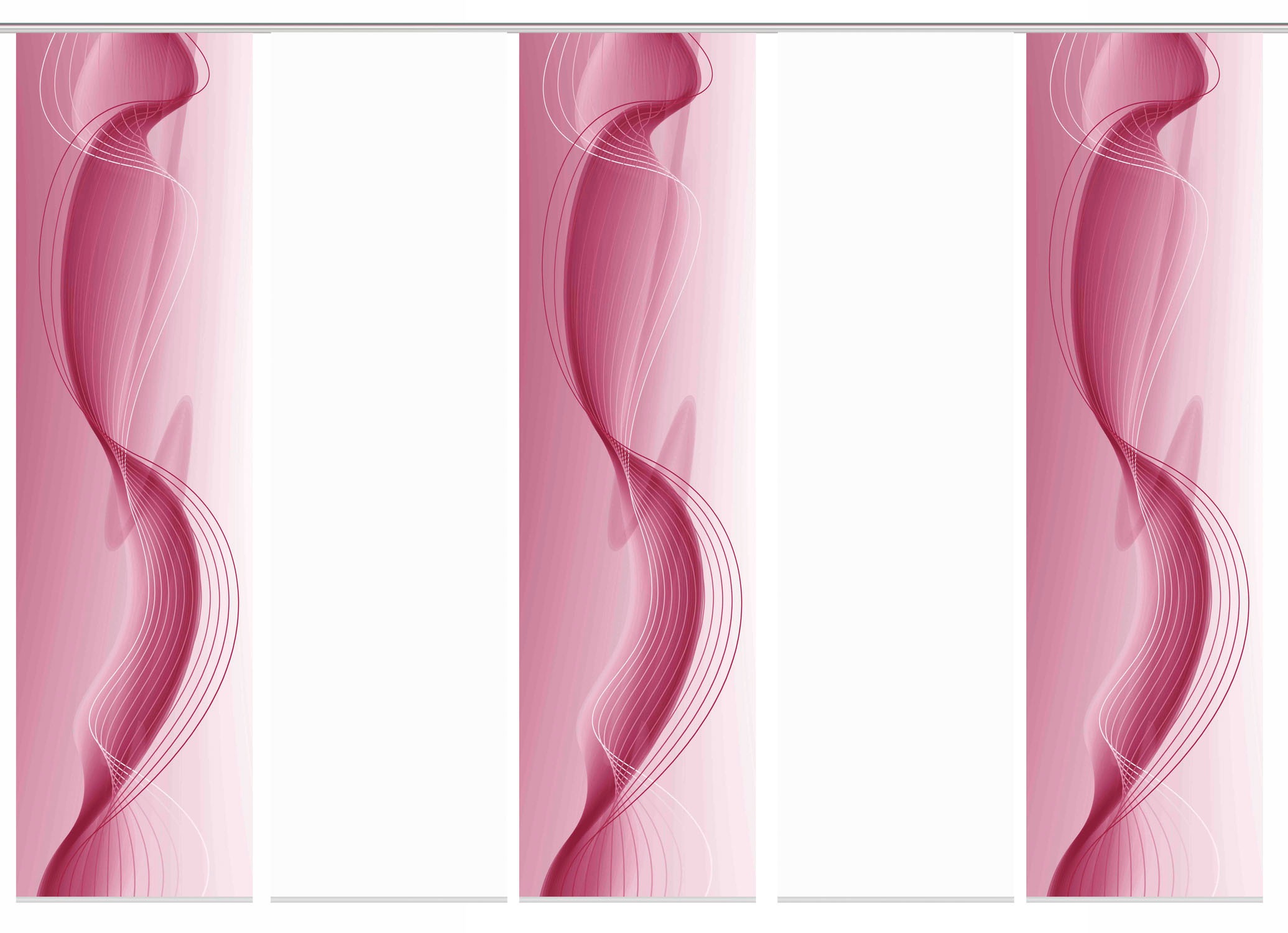 Thumbnail - HOME WOHNIDEEN Schiebegardine "FILIZ 5er SET" Paneelwagen 5 Stk. tlg. Schiebevorhang Digidruck 5er Set FILIZ