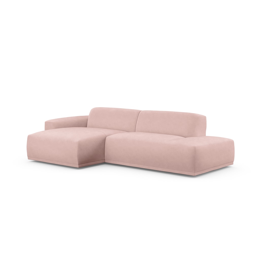 TRENDMANUFAKTUR Ecksofa Braga, aus 2 Teilen, moderner Cord-Stoff