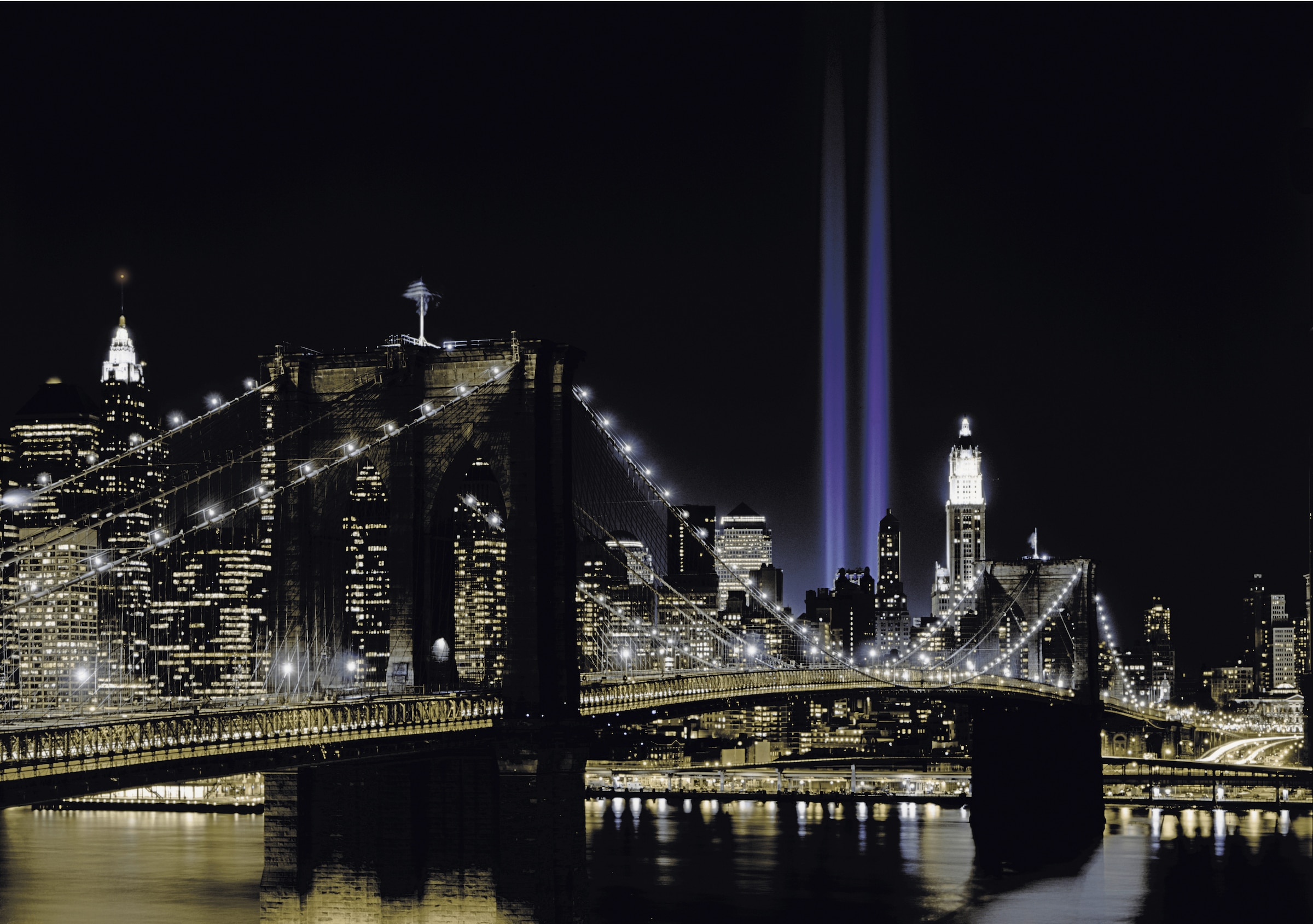 Papermoon Fototapete "New York by night" glatt