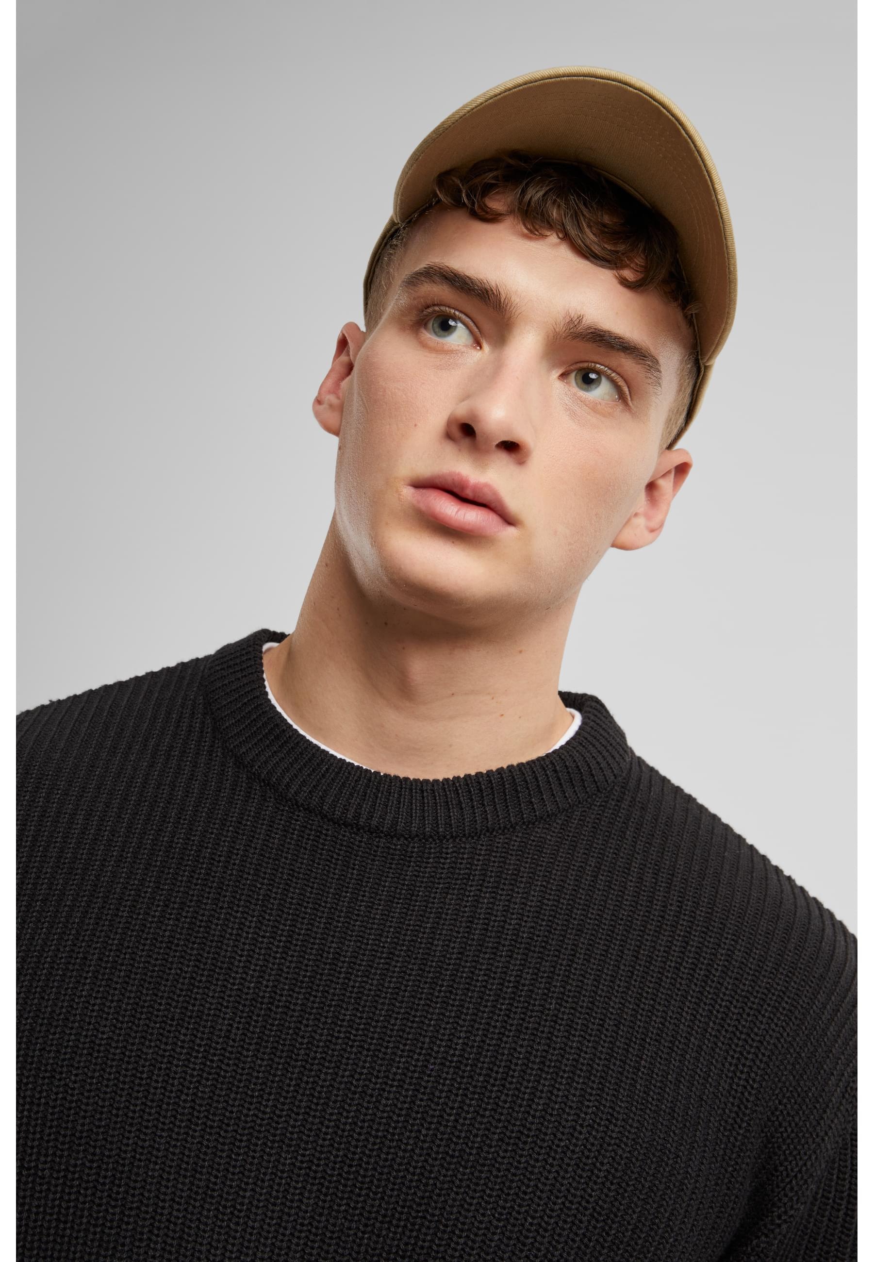 URBAN CLASSICS Rundhalspullover »Urban Classics Rib Basic Sweater«, (1 tlg.)