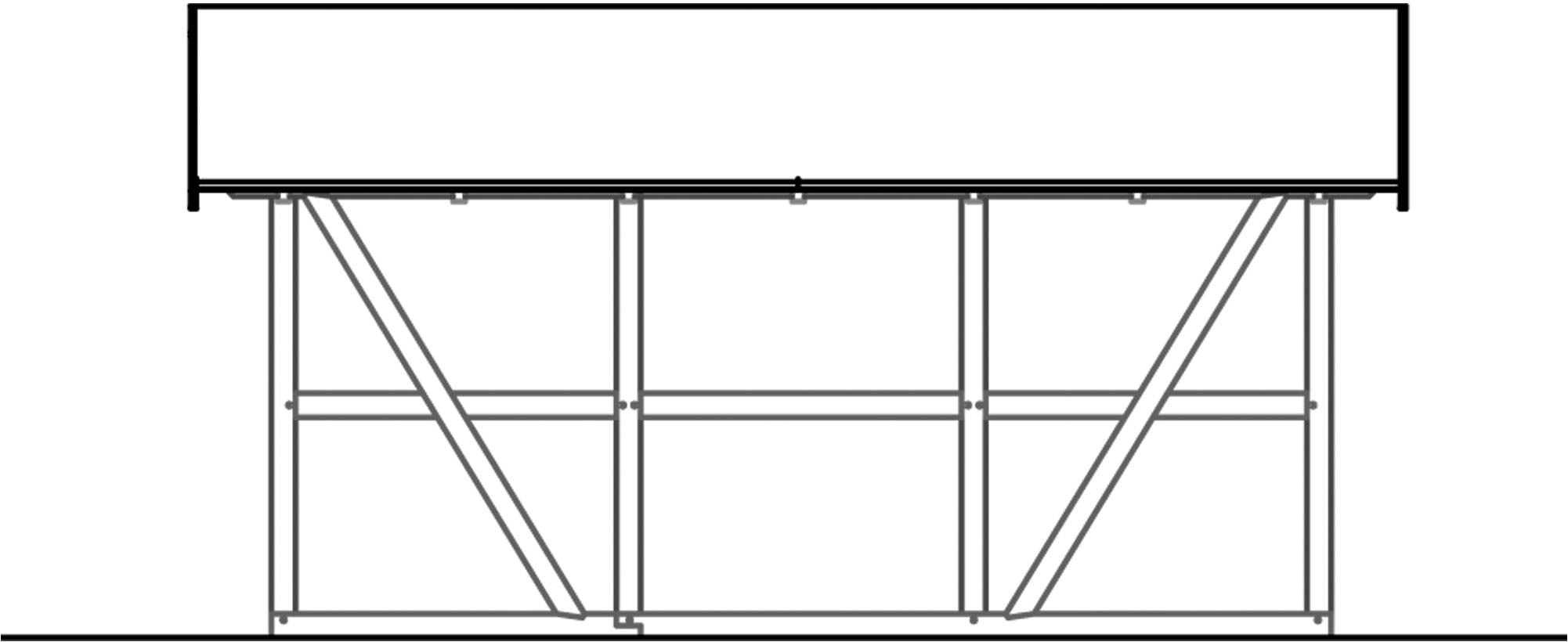 Skanholz Doppelcarport »Schwarzwald«, KVH, Fichte, 560 cm, Eiche hell, 684x600cm, mit Dachlattung