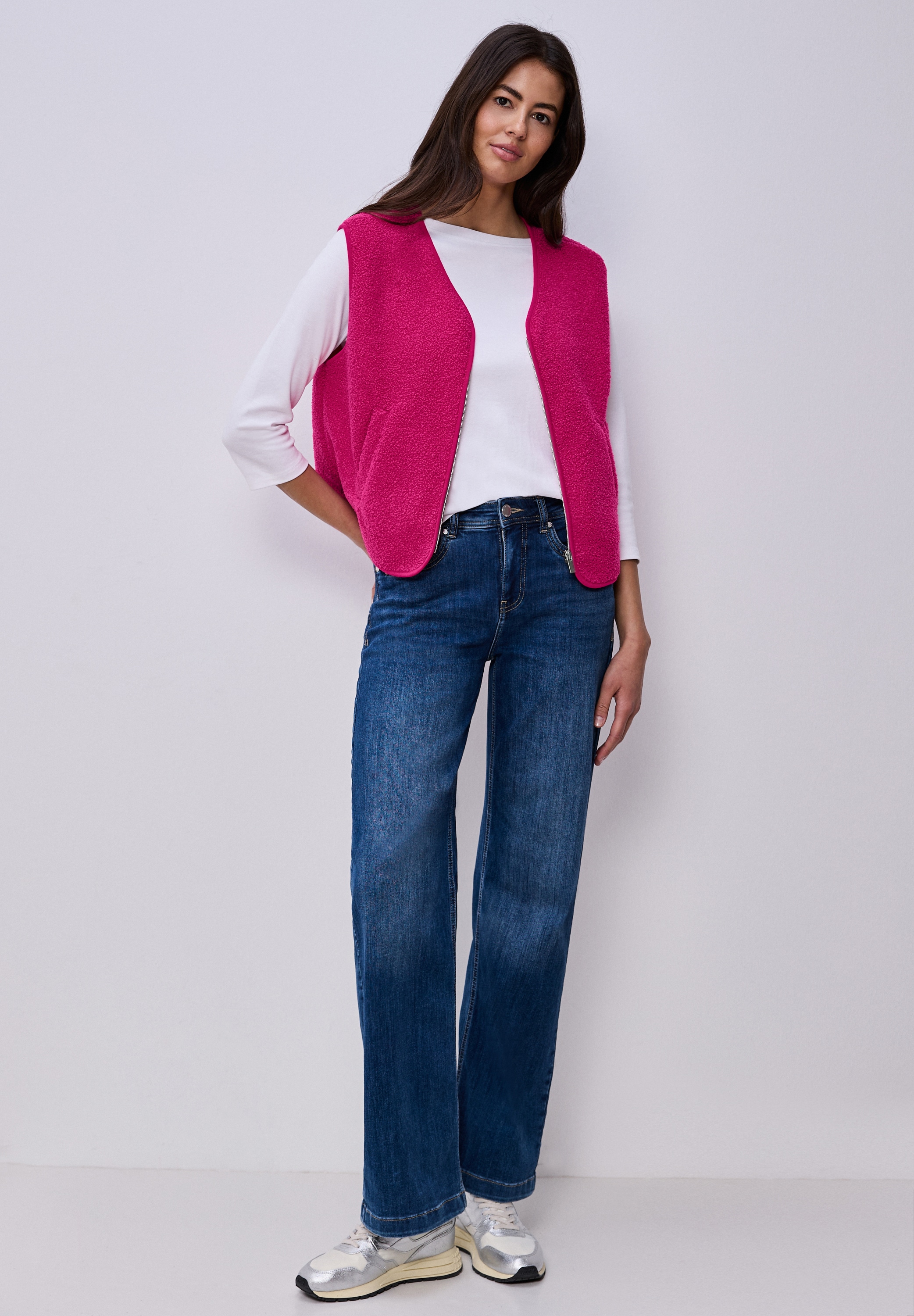 STREET ONE Fellweste mit V-Ausschnitt