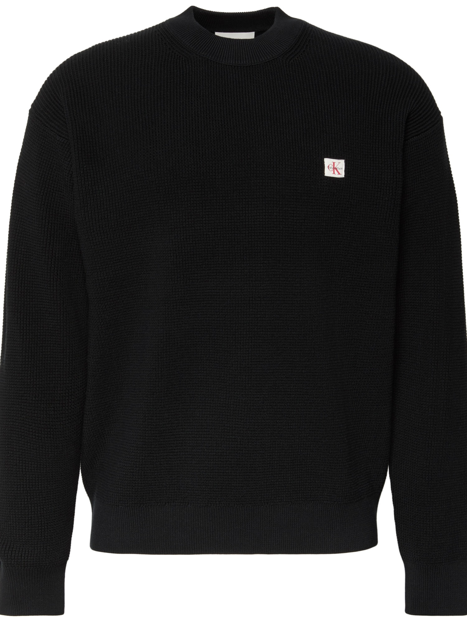 Calvin Klein Jeans Rundhalspullover "LS EZ COTTON WAFFLE CRWNK SWTR 9", Run günstig online kaufen