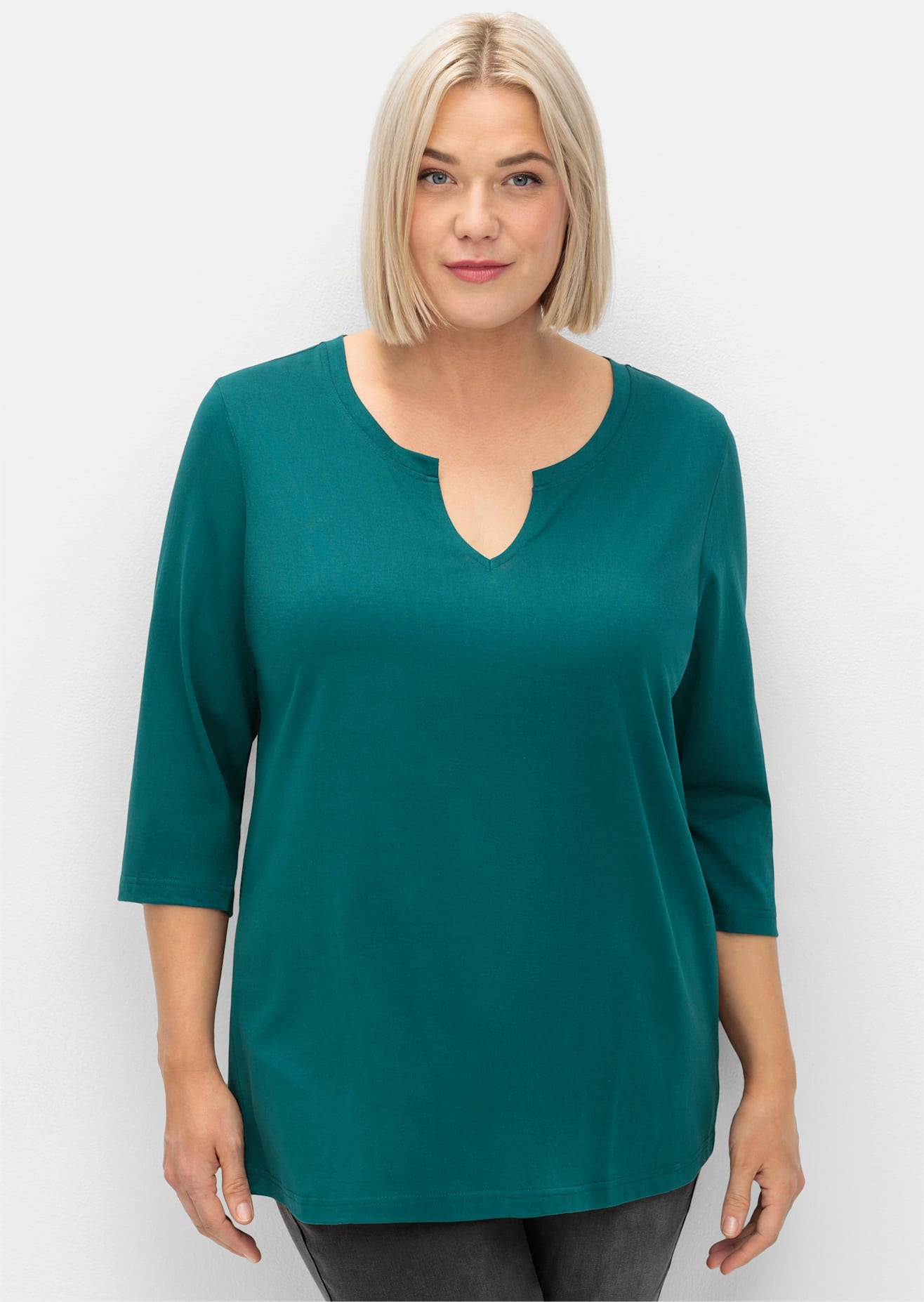 Sheego 3/4-Arm-Shirt »3/4-Arm-Shirt«, (1 tlg.)