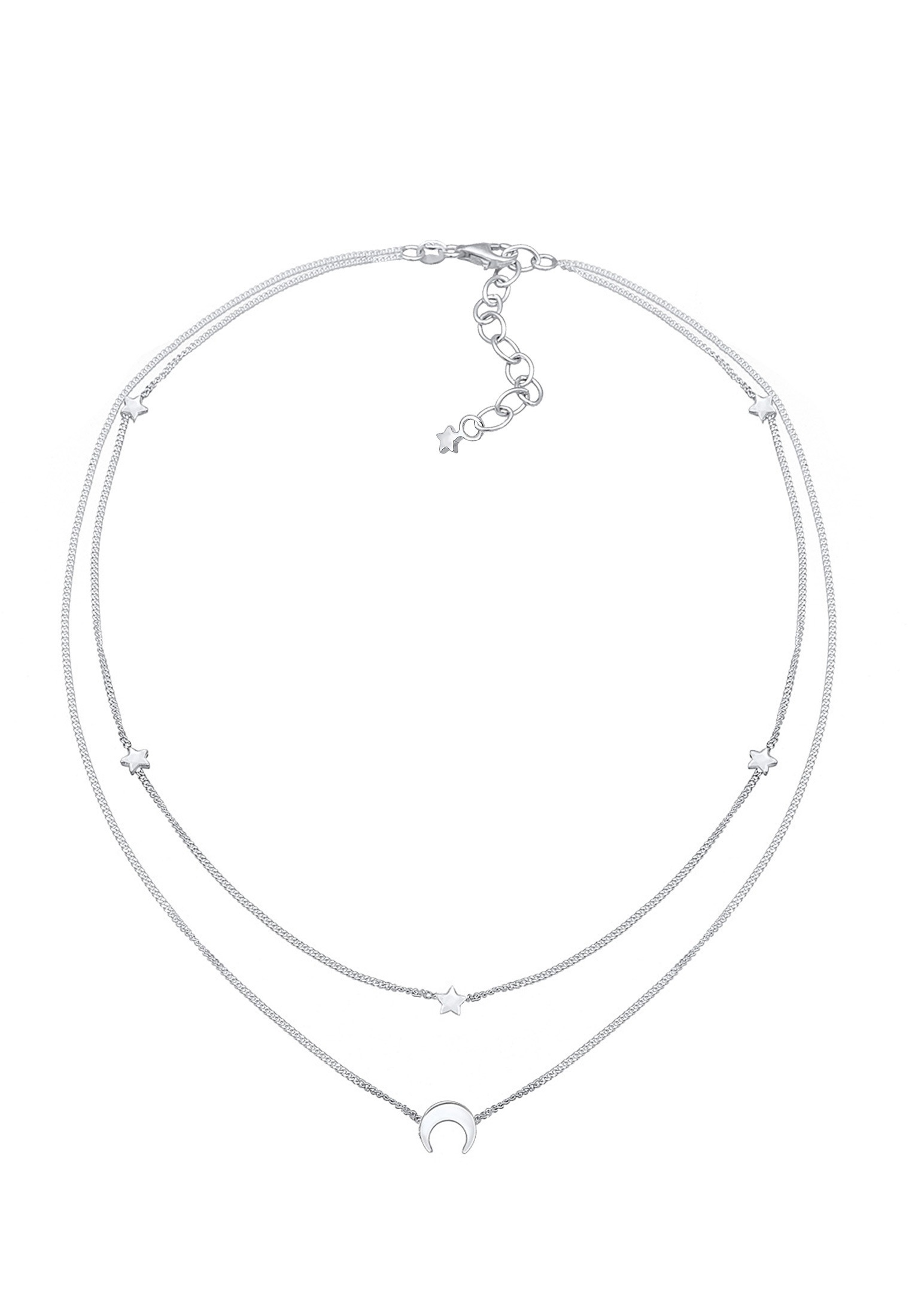 ELLI Choker Layer Half Moon and Stars 925 Sterling Silver 2