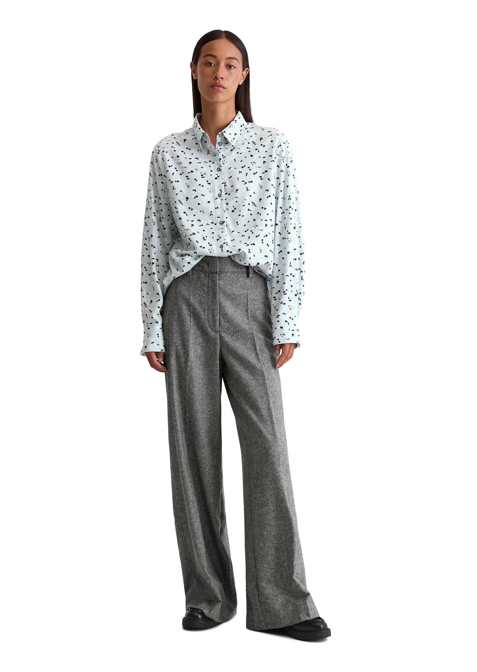 Marc O'Polo Druckbluse, Kentkragen, Regular Fit