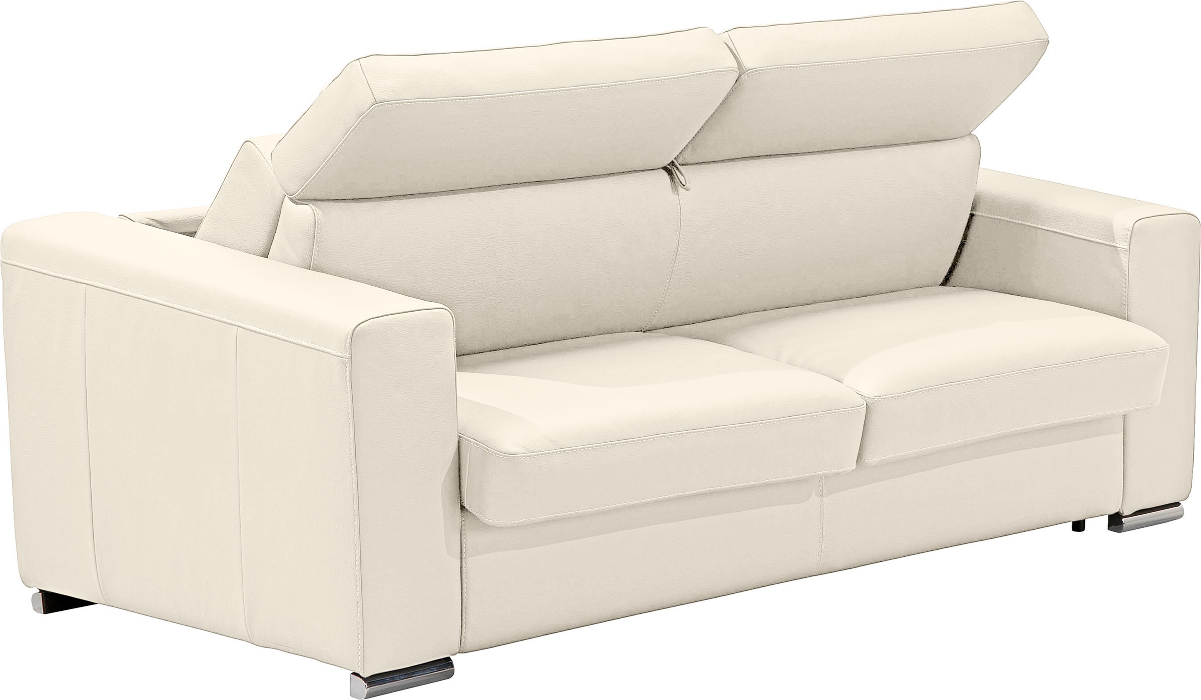 Egoitaliano Schlafsofa »Cabiria, Design und super Sitz- und Liegekomfort«, Sofa inkl. Schlaffunktion, Kopfteile verstellbar, mit Metallfüßen