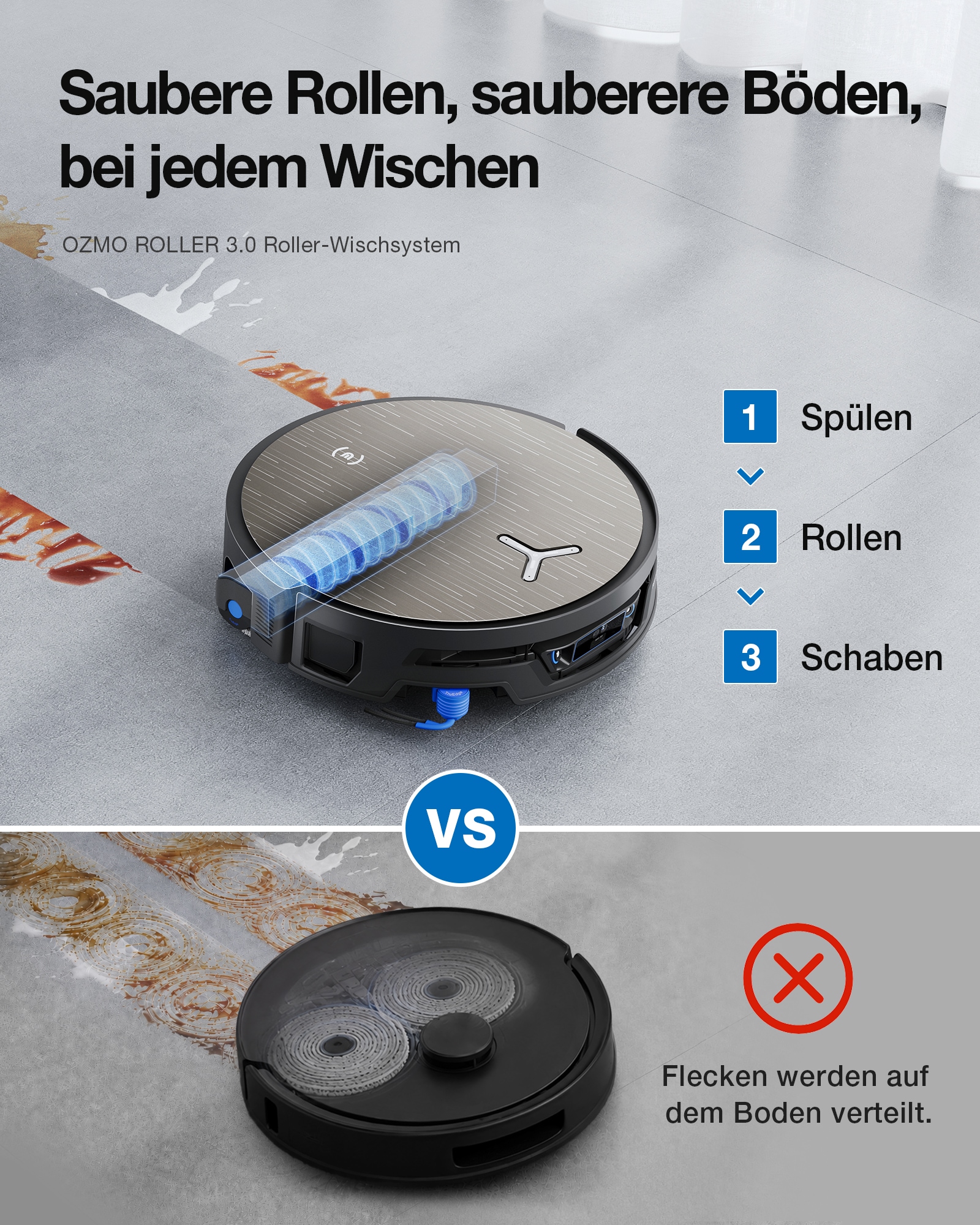 ECOVACS Nass-Trocken-Saugroboter »DEEBOT X12S, inkl. OmniCyclone Station« 27.000 Pa + 53 AW Saugleistung, 27cm Wischrolle