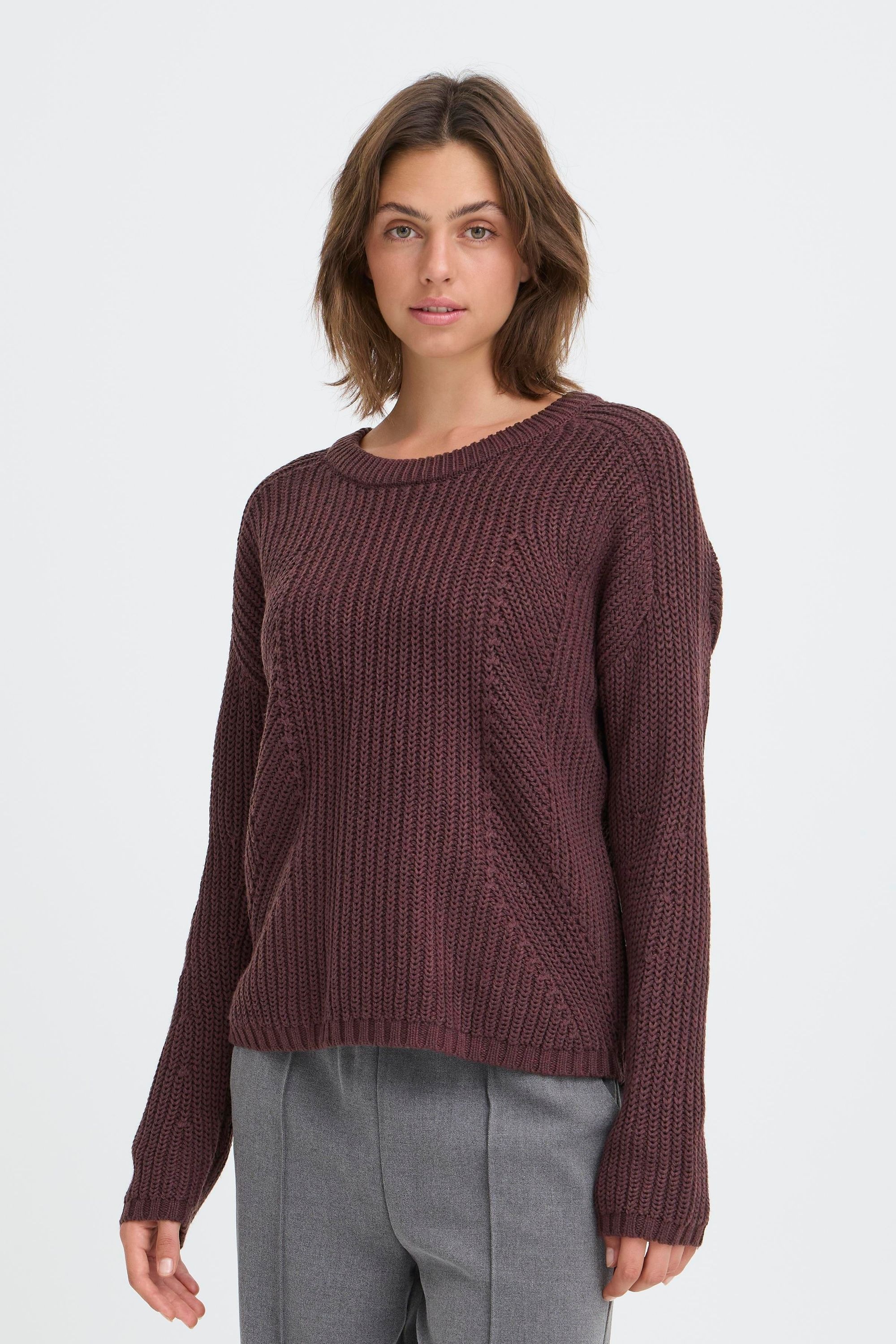 OXMO Strickfleece-Pullover »Strickpullover OXFKANNA«