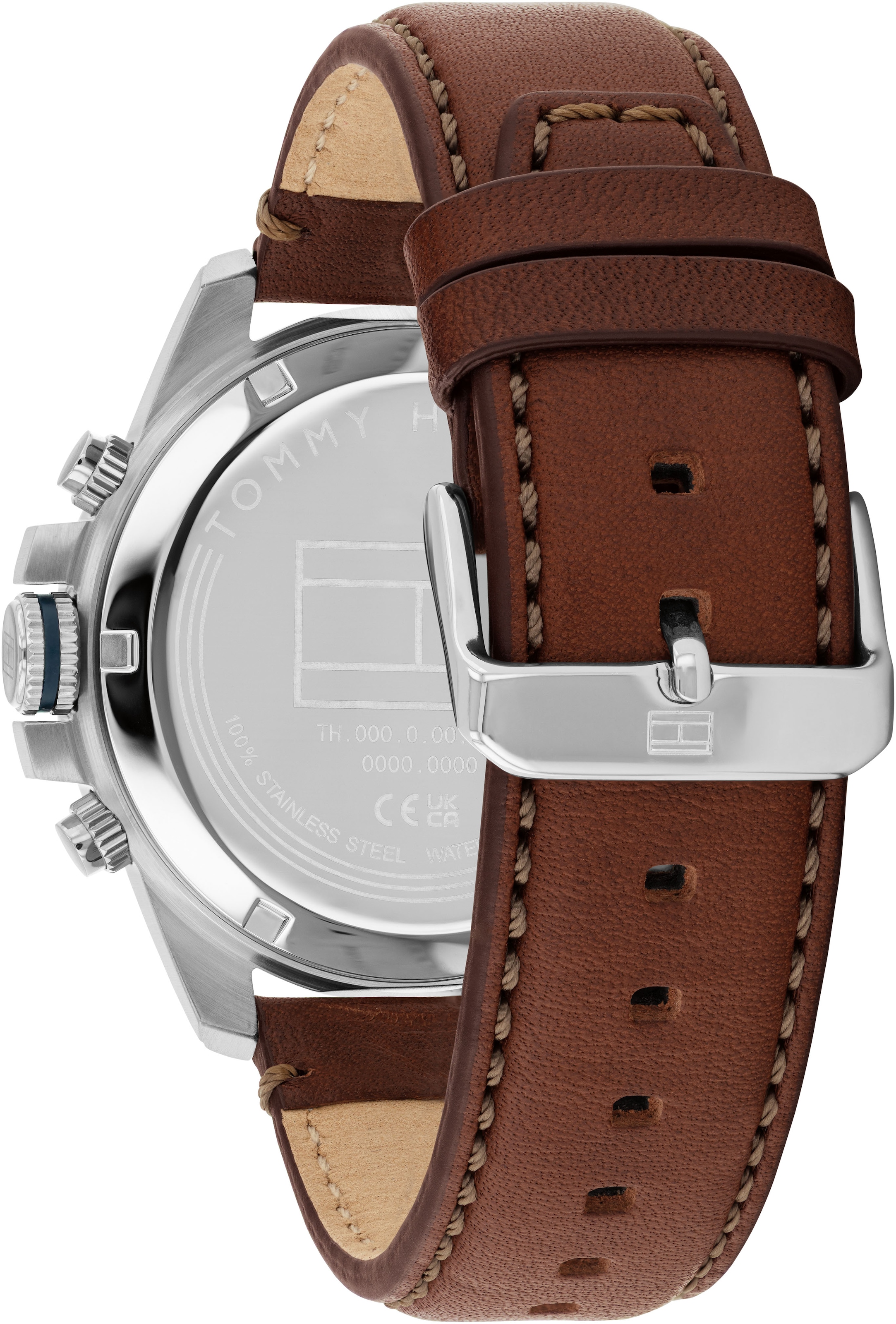 Tommy Hilfiger Multifunktionsuhr »JAMESON«, Quarzuhr, Armbanduhr, Herrenuhr, Lederarmband, analog, Tag