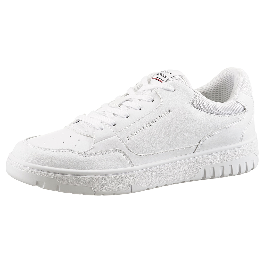 Tommy Hilfiger Sneaker »TH BASKET CORE LEATHER«, mit gepolstertem Schaftrand, Freizeitschuh, Halbschuh, Schnürschuh