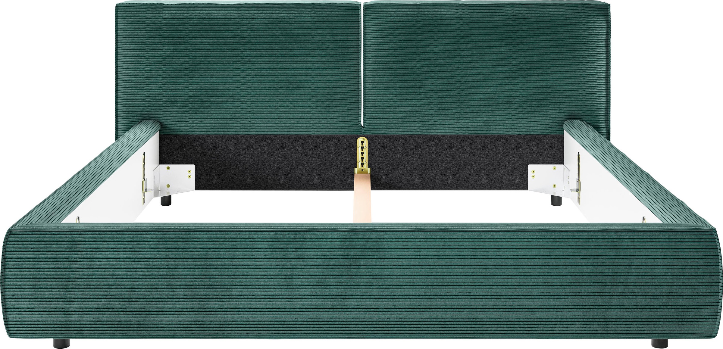 Home affaire Polsterbett »Adrina mit Biesenoptik, Feincord und Luxus-Microfaser« bis 280kg, auch in Überlänge 220 cm, 4 Breiten bis 200cm