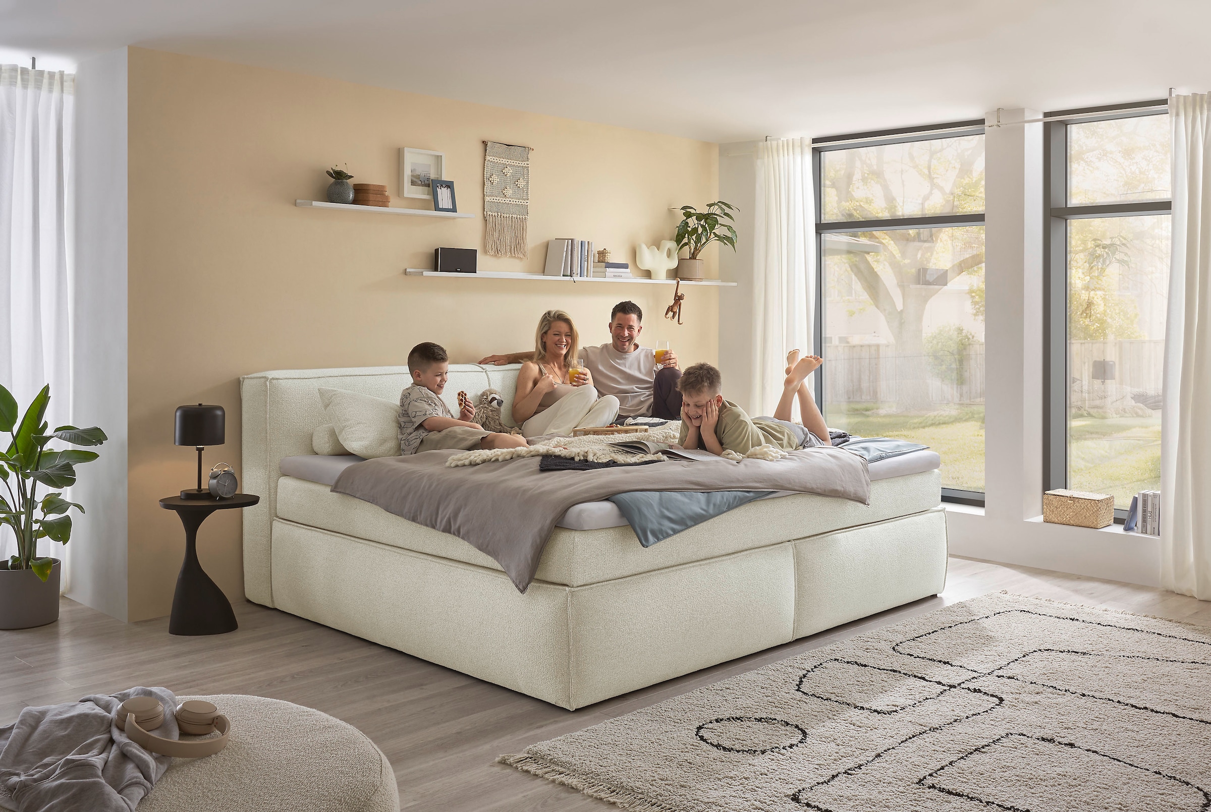 ED EXCITING DESIGN Boxspringbett »Sandon, Familienbett erhältlich in der Größe 240x200cm«