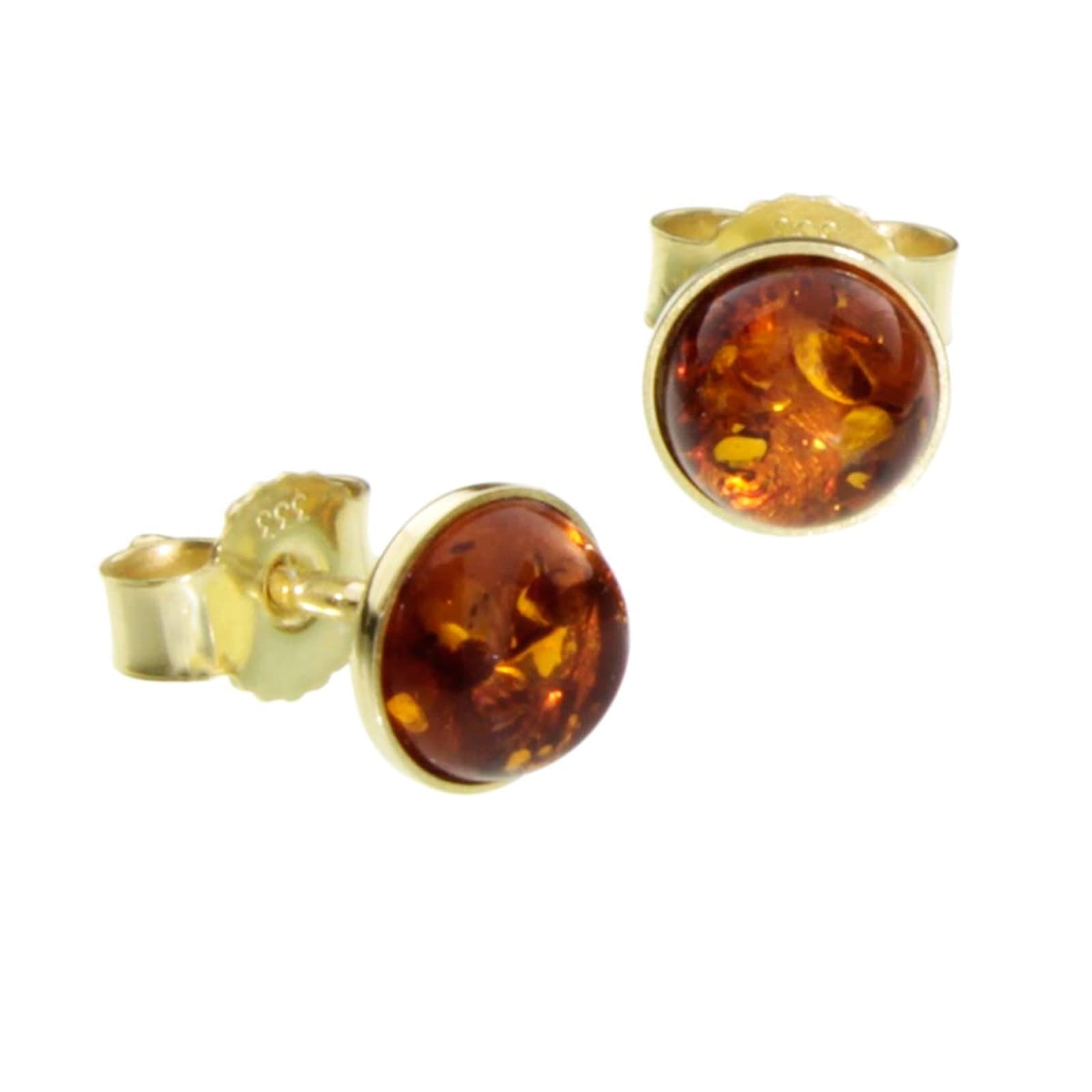 Paar Ohrstecker OSTSEE-SCHMUCK "Ostsee-Schmuck Ohrstecker Classic 6 mm Ohrstecker Classic 6 mm", gelb, Ohrringe, Damen, 6,5mm rund, Gelbgold 333
