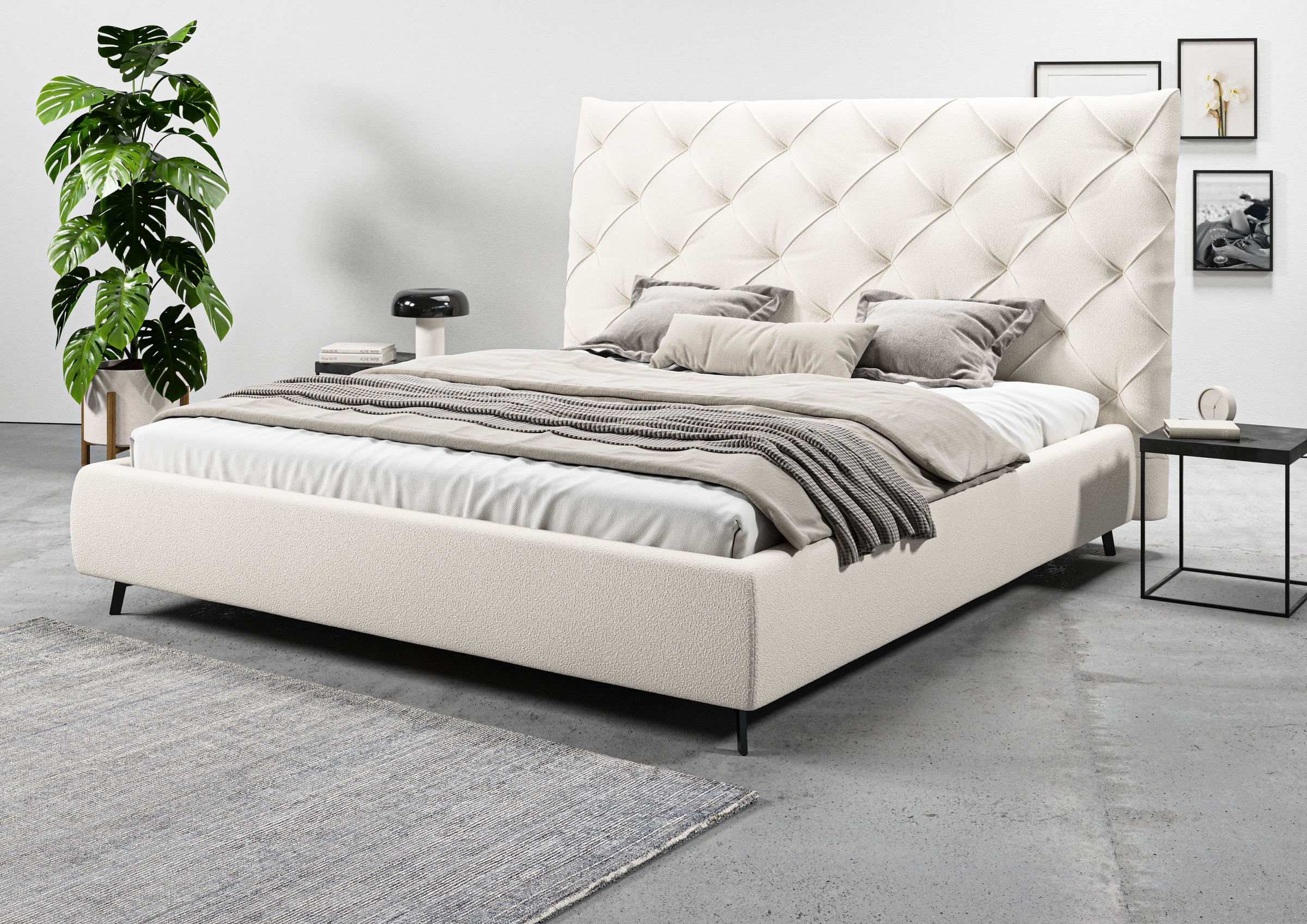 Home affaire Polsterbett "Maxime, in 4 Breiten bis 200cm, auch in Leder" Ko günstig online kaufen