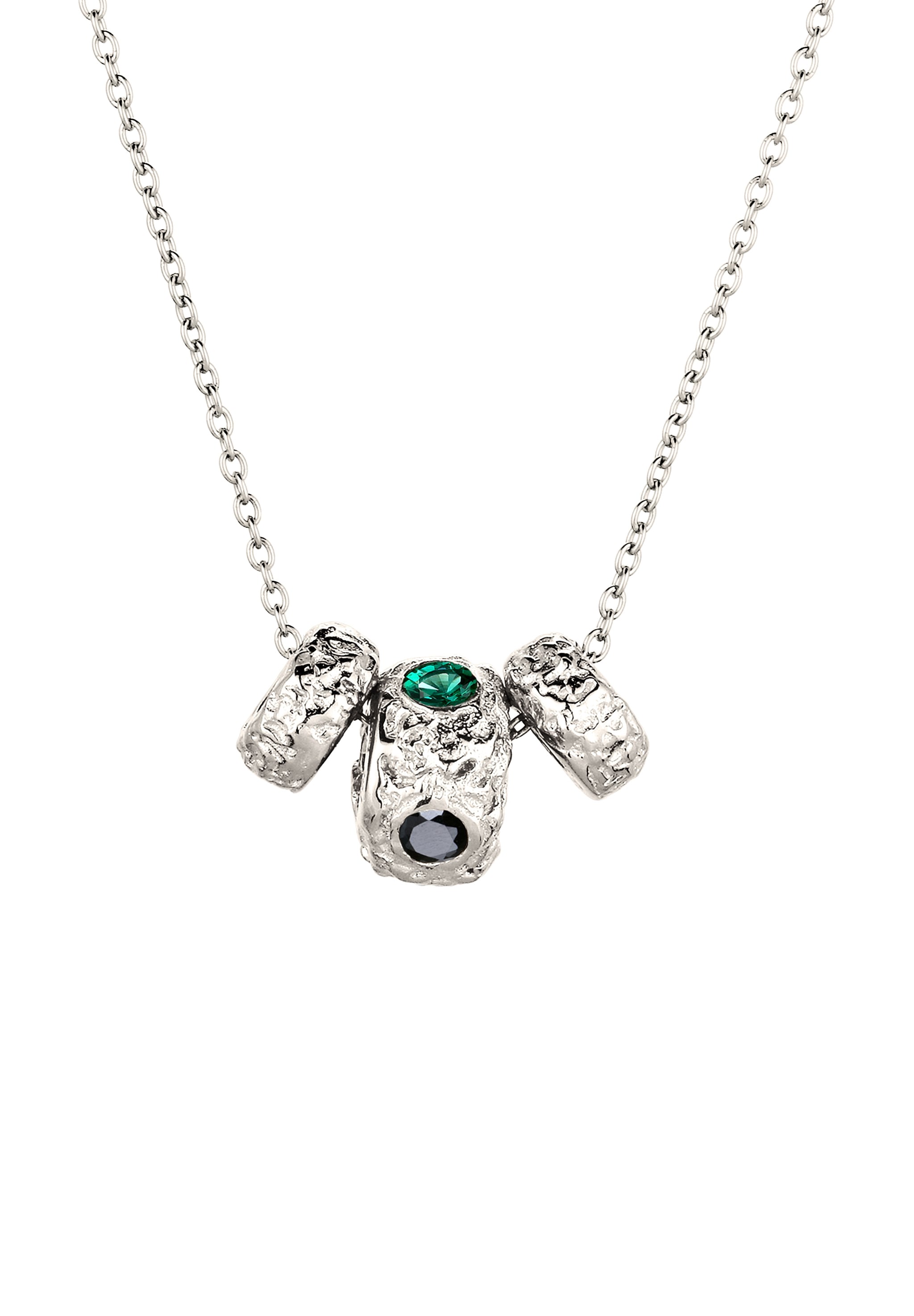 Elli Kette mit Anhänger »Halskette Zirkonia Synthetischer Smaragd Grün 925 Sterling Silber«