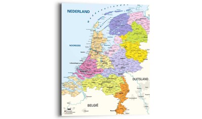 Reinders! Wandbild »Wandbild Landkarte Niederlande Holland - Niederländisch - Städte«,... kaufen