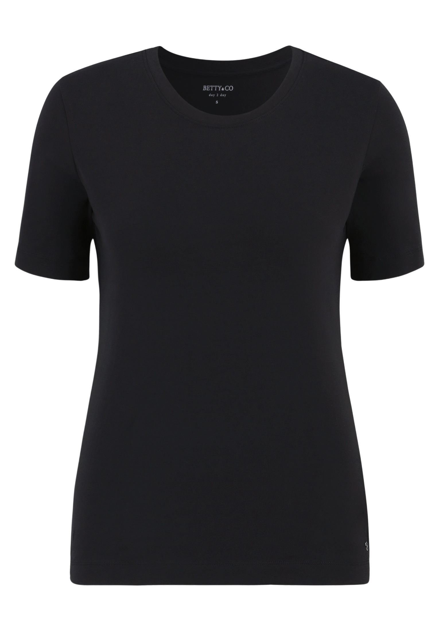 Betty&Co Kurzarmshirt »Betty & Co Damen Basic Shirt mit Rundhalsausschnitt«, (1 tlg.), Form