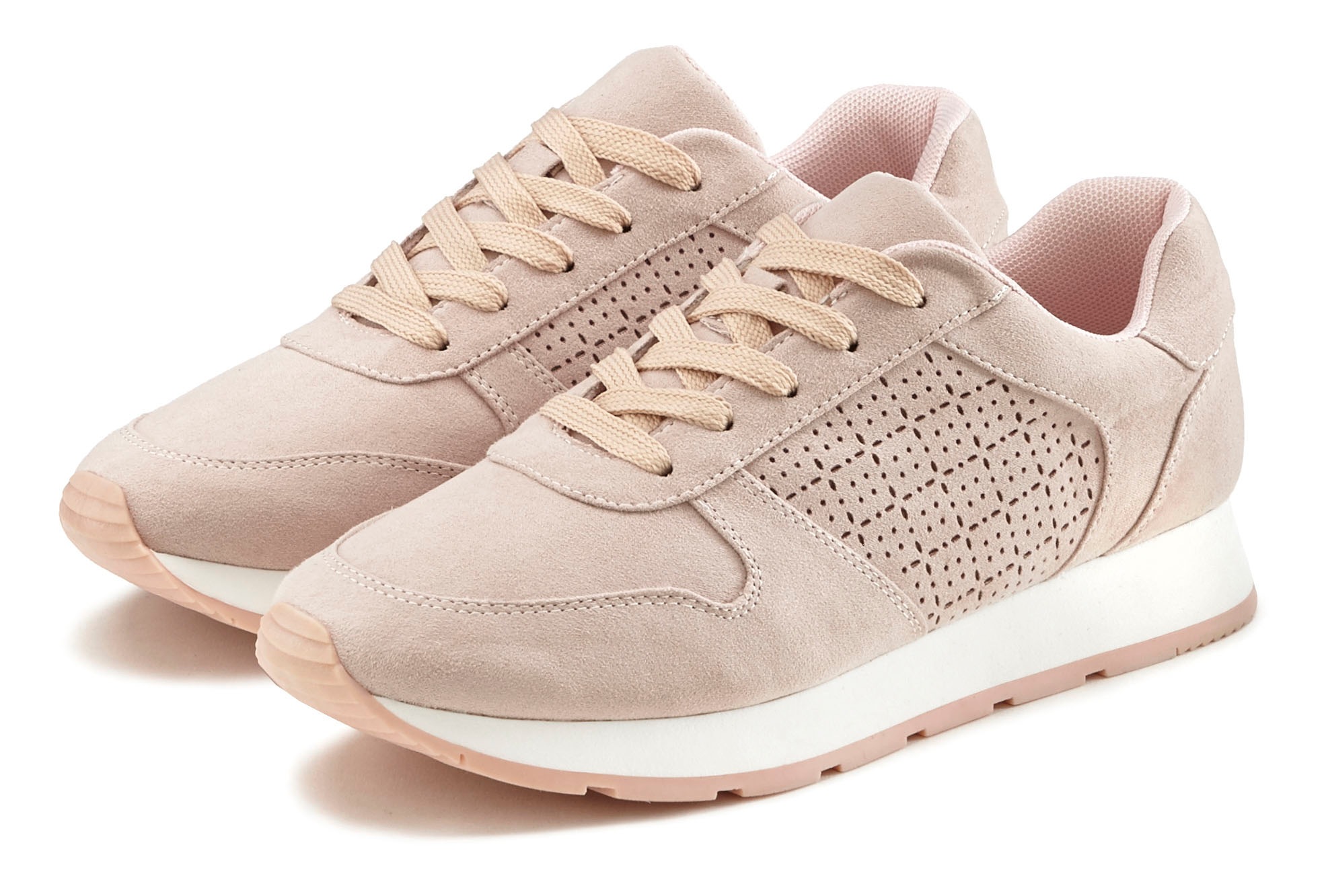 LASCANA Sneaker, mit filigranen Cut-Outs, Schnürhalbschuh, Freizeitschuh VE günstig online kaufen