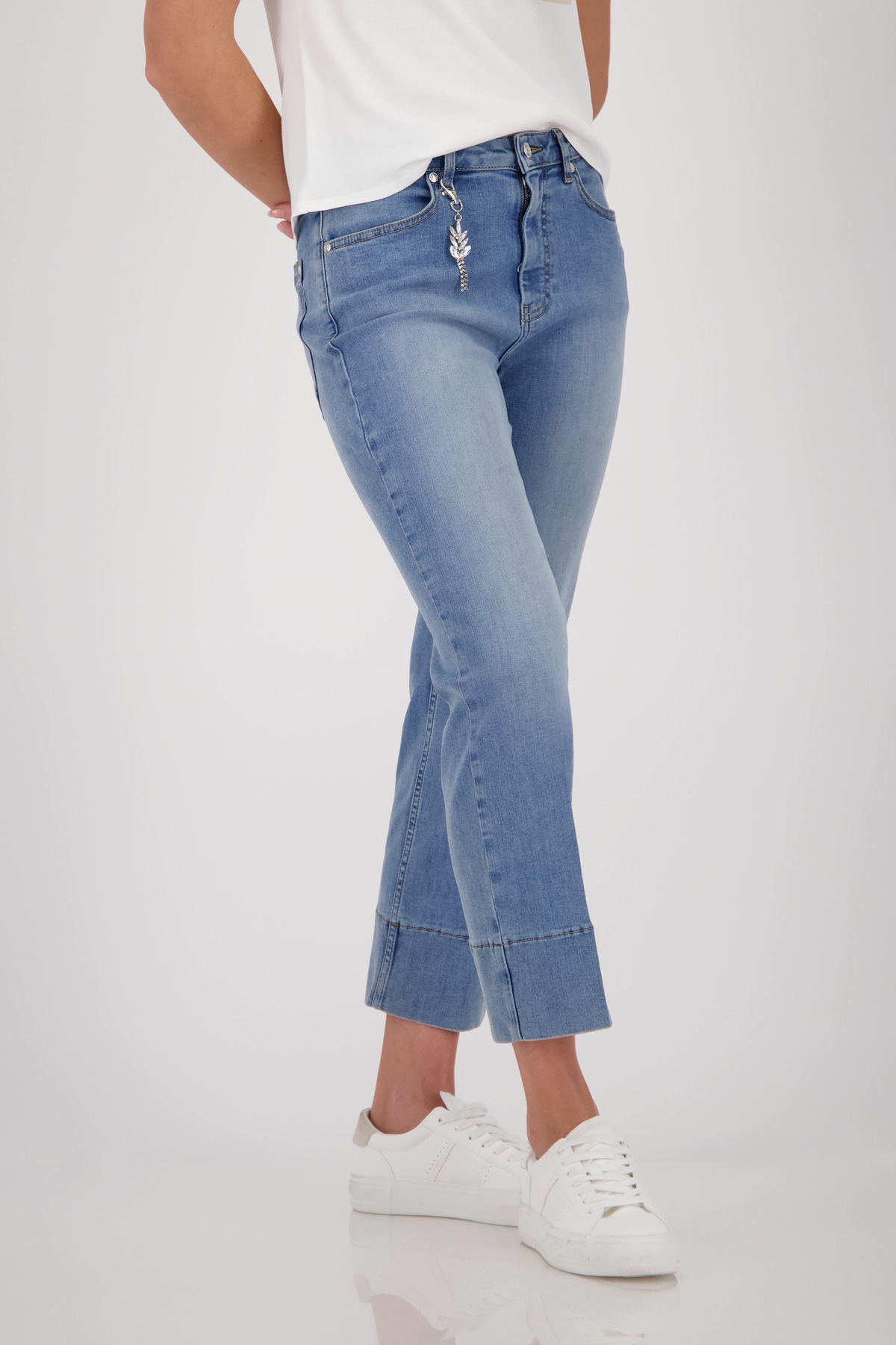 Monari 7/8-Jeans "Jeans 64cm" Regular fit mit Anhänger günstig online kaufen