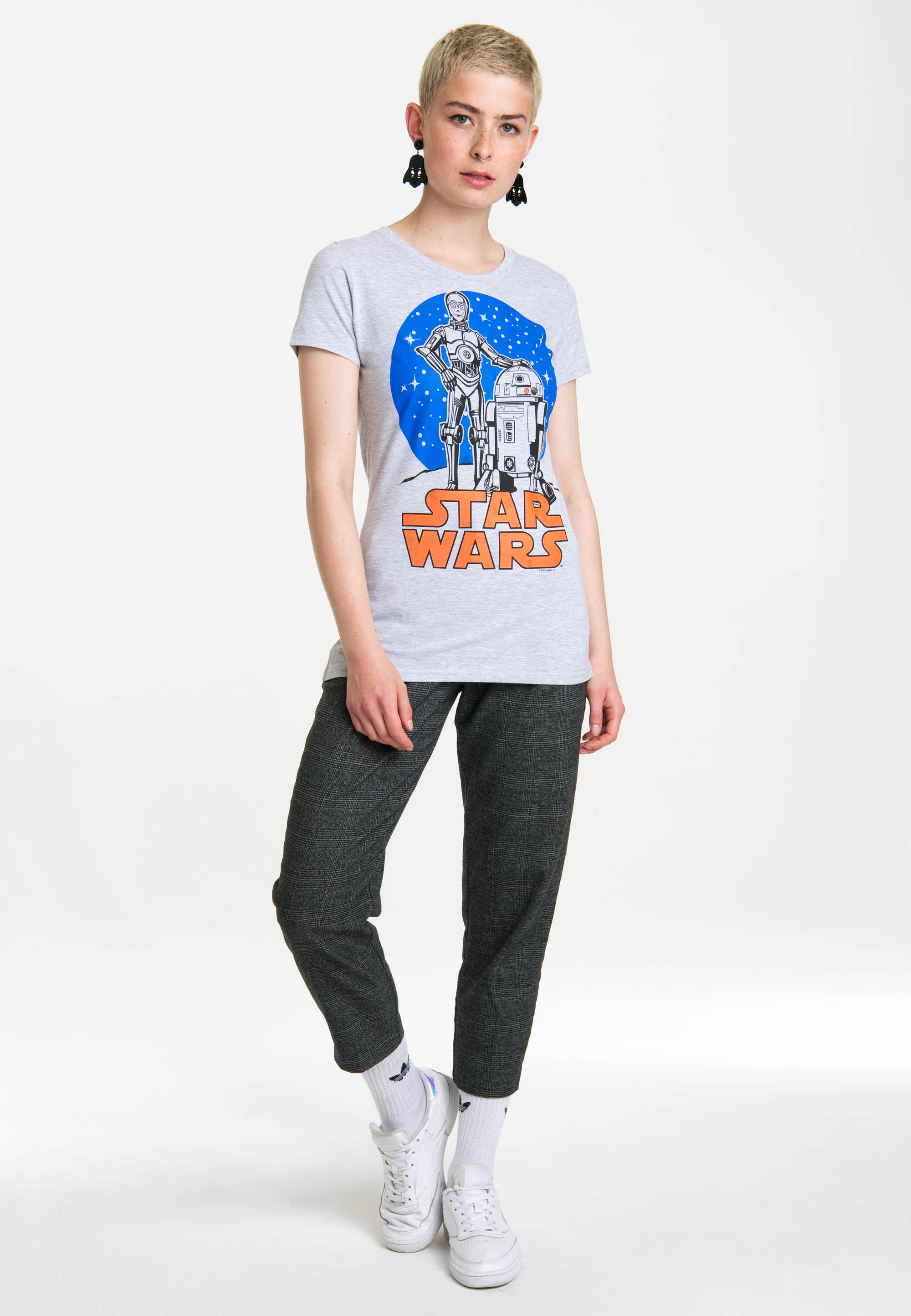 LOGOSHIRT T-Shirt »R2-D2 & C-3PO Star Wars«, mit coolem Frontprint