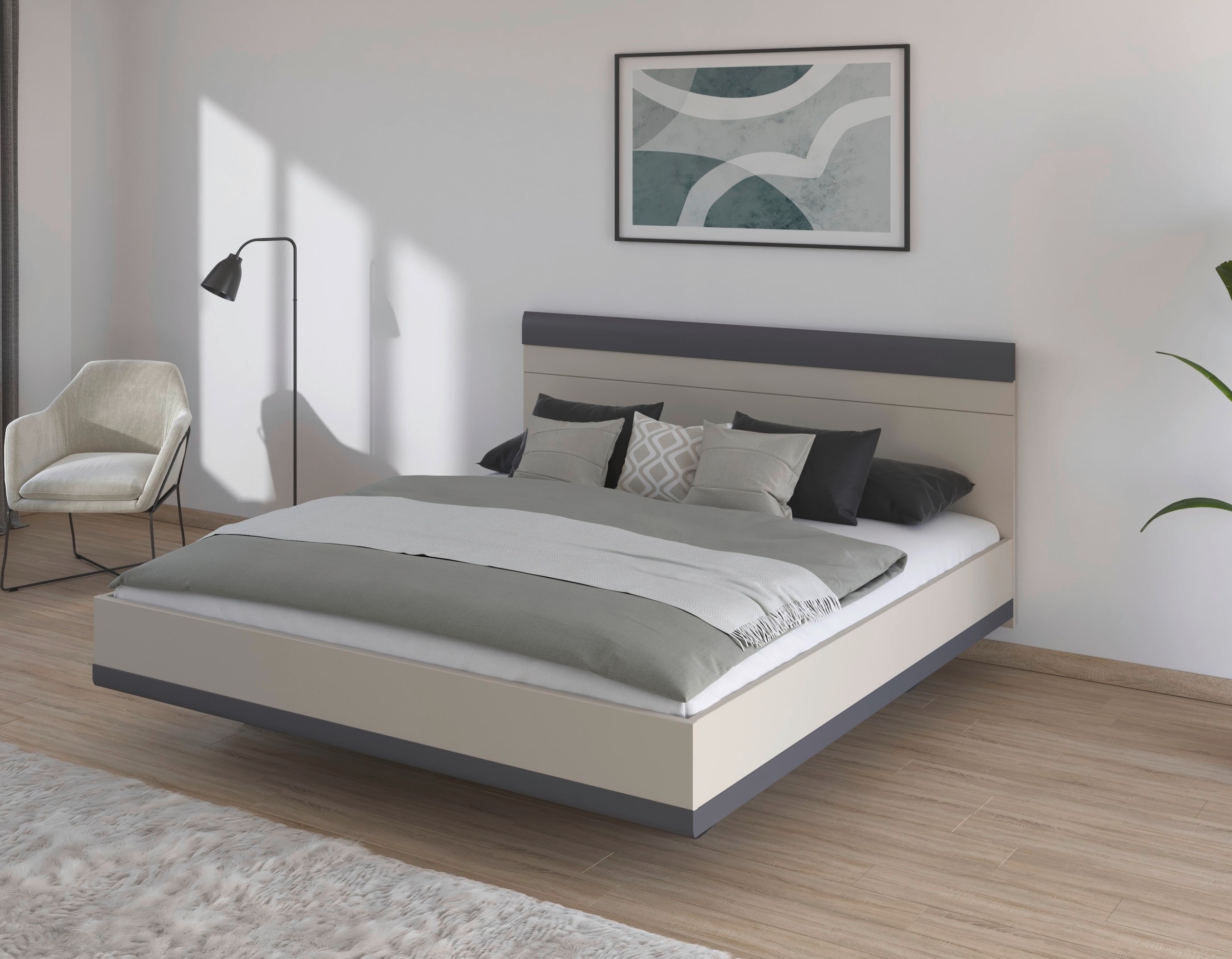 rauch Futonbett "Bett Doppelbett Holzbett SAJO", mit Farb-Absetzungen in ko günstig online kaufen