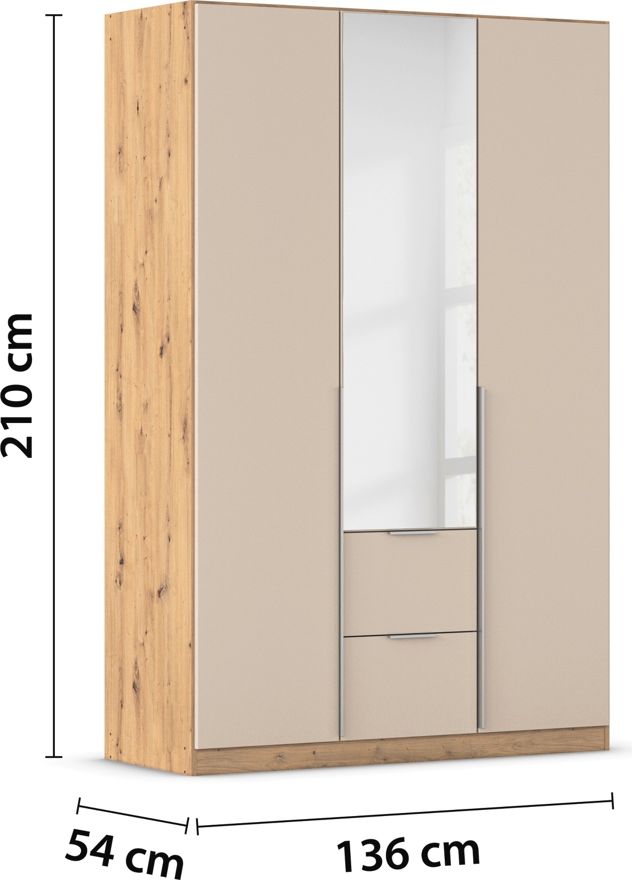 rauch Drehtürenschrank »Kleiderschrank Schrank Garderobe AGORDO mit Dekor- oder Hochglanzfront«, mit Außenschubkästen, in 6 Breiten und 2 Höhen MADE IN GERMANY