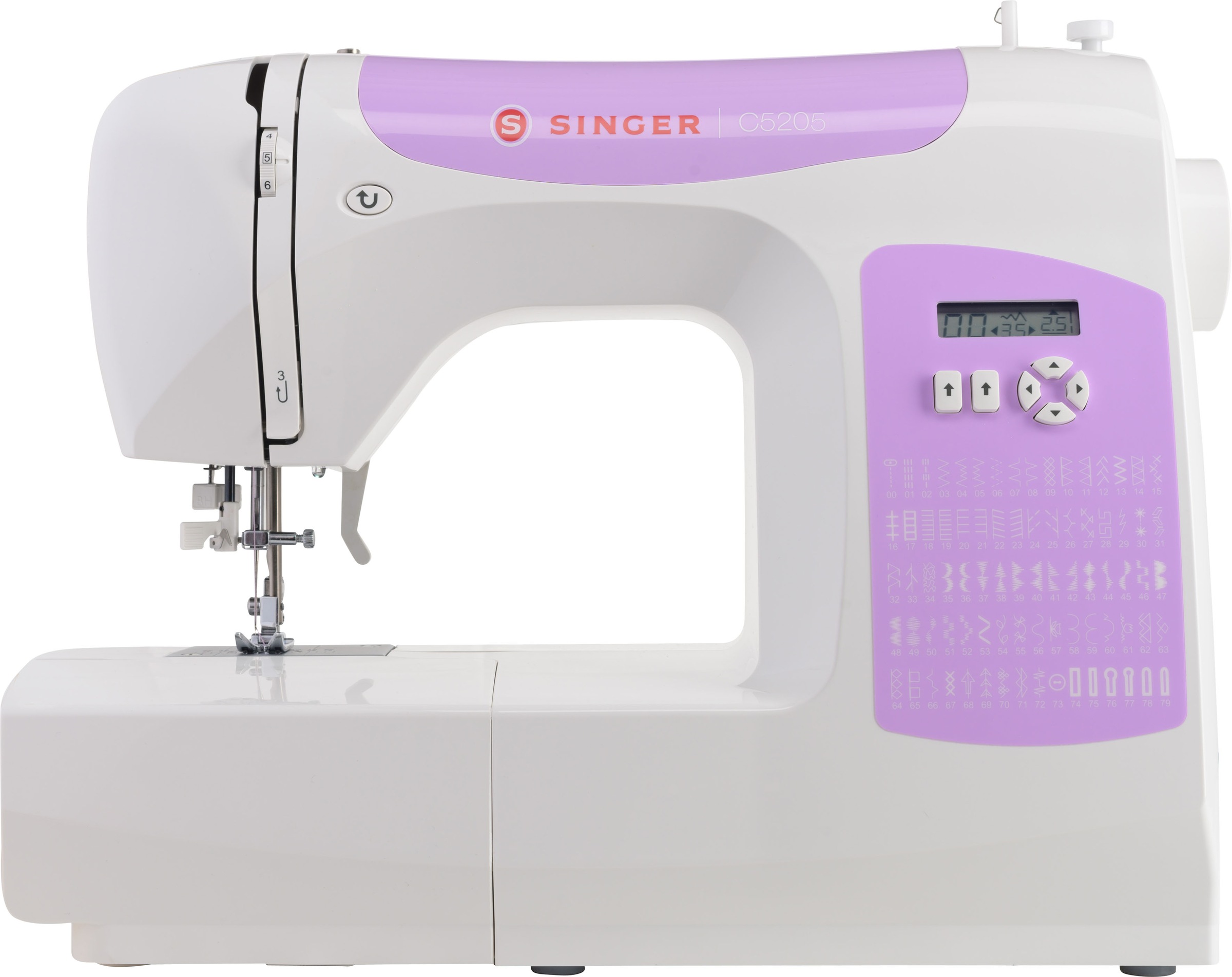 Singer Computer-Nähmaschine "C5205 Lila" 80 Programme günstig online kaufen