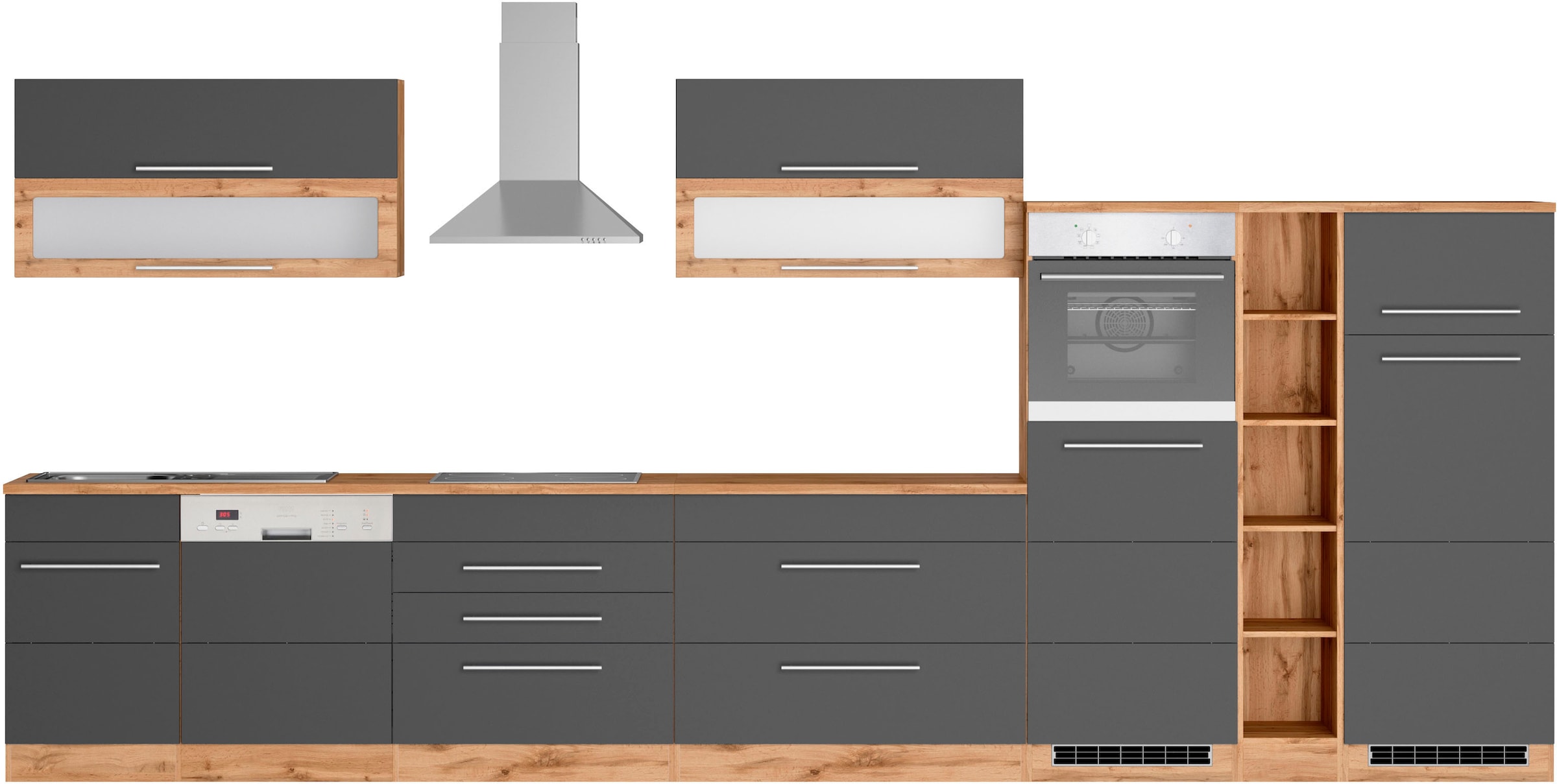KOCHSTATION Küchenzeile "KS-Wien" Breite 440 cm, wahlweise mit E-Geräten günstig online kaufen